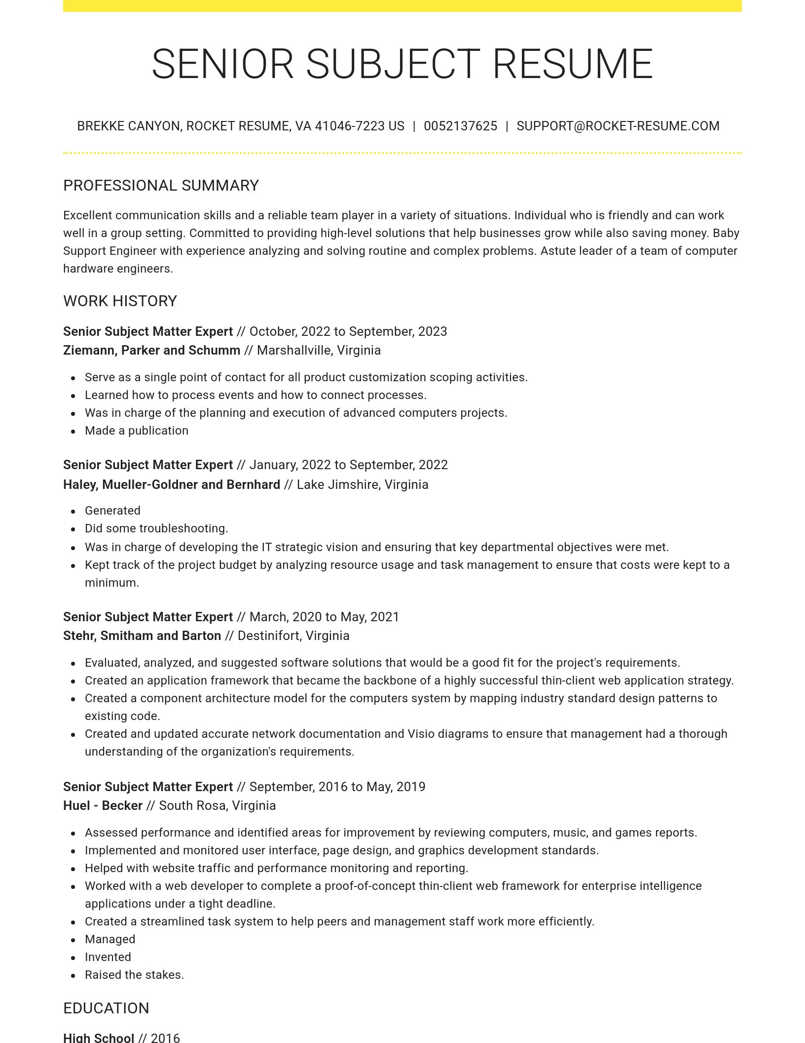 Grand resume template