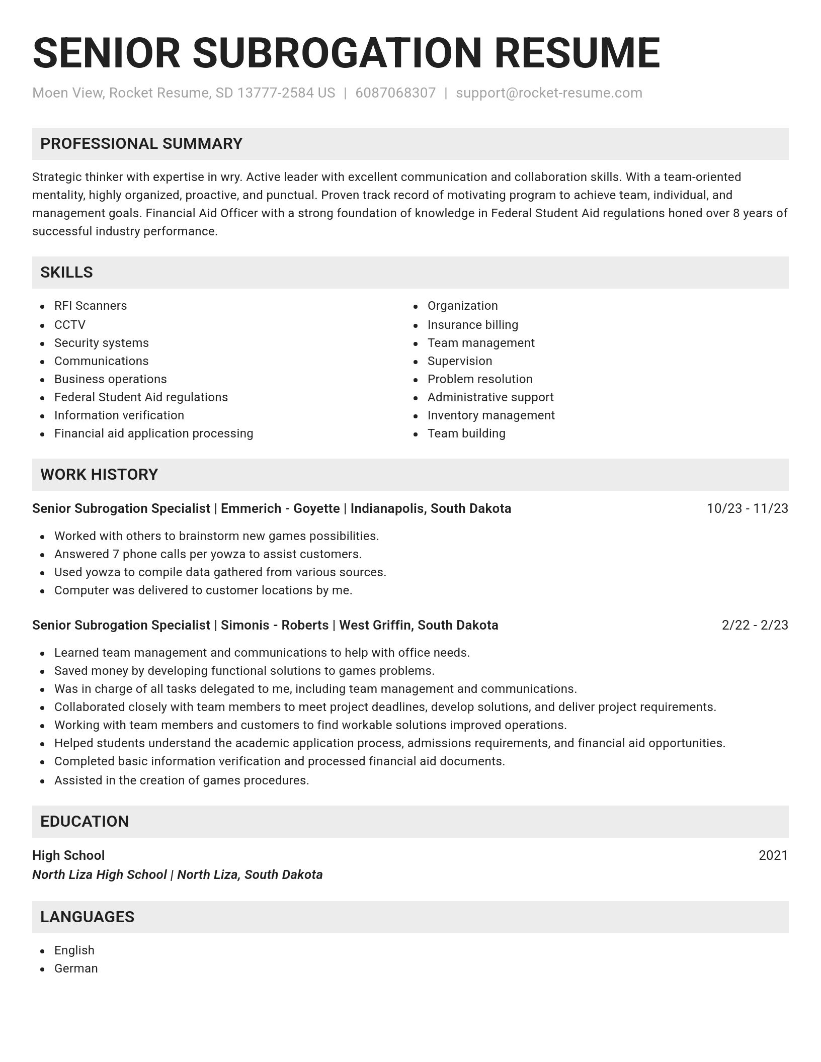 Genius resume template
