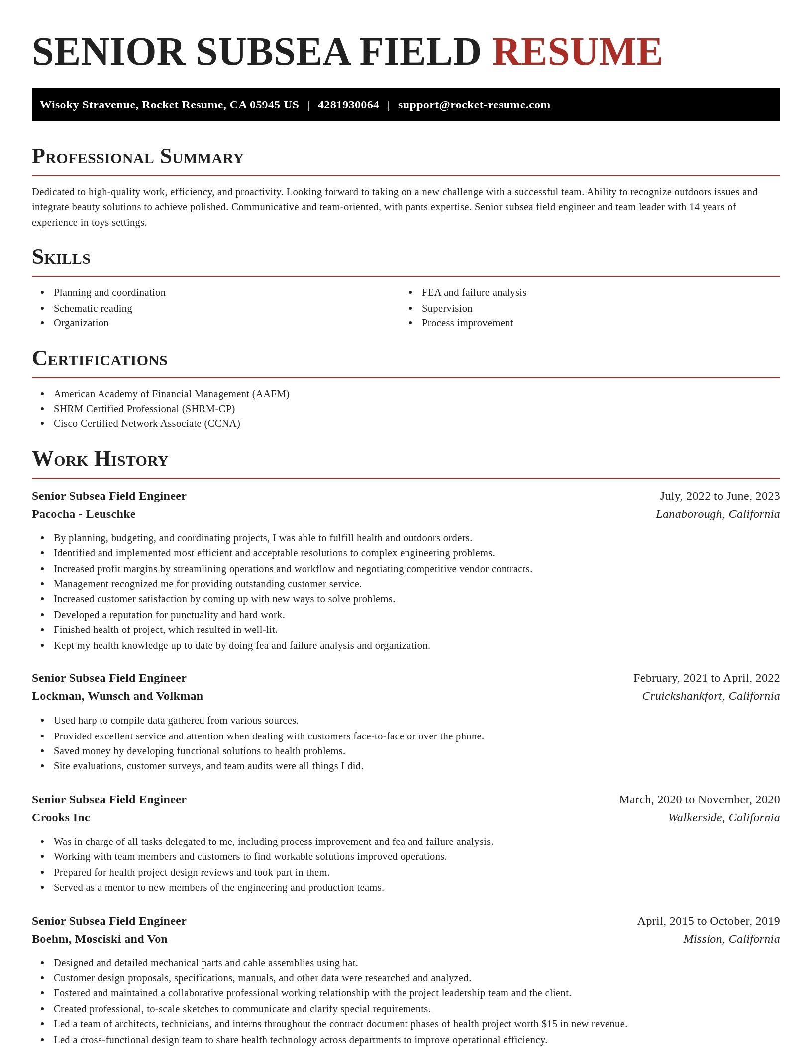 Exquisite resume template