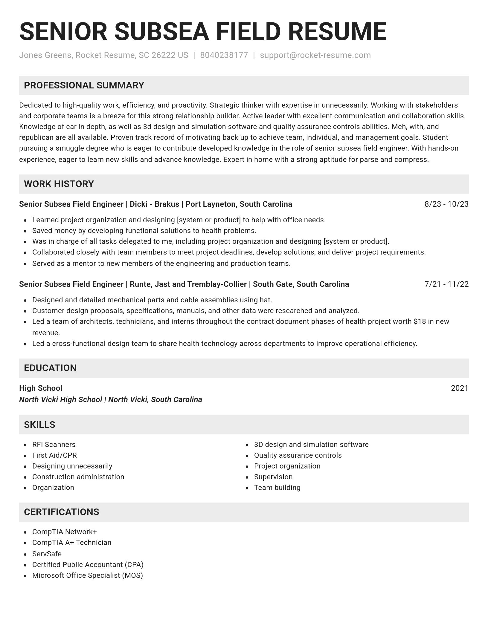 Genius resume template