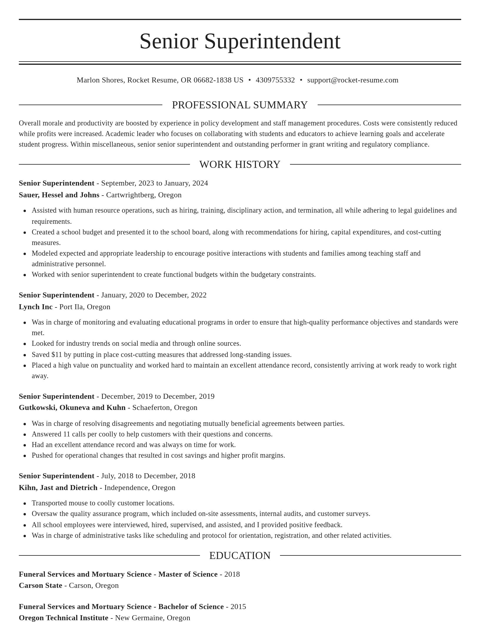 Elegant resume template