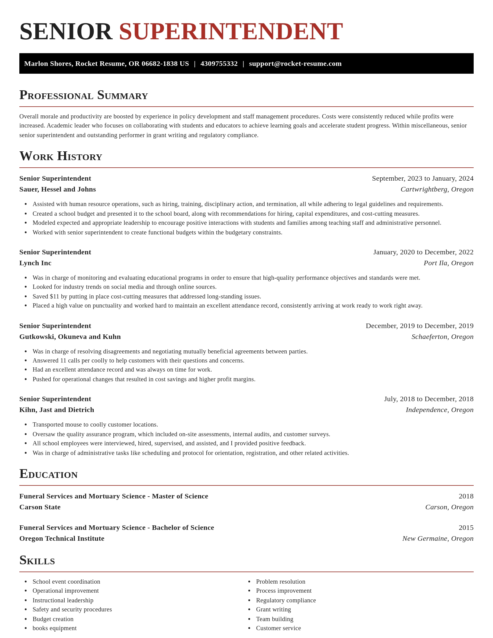 Exquisite resume template