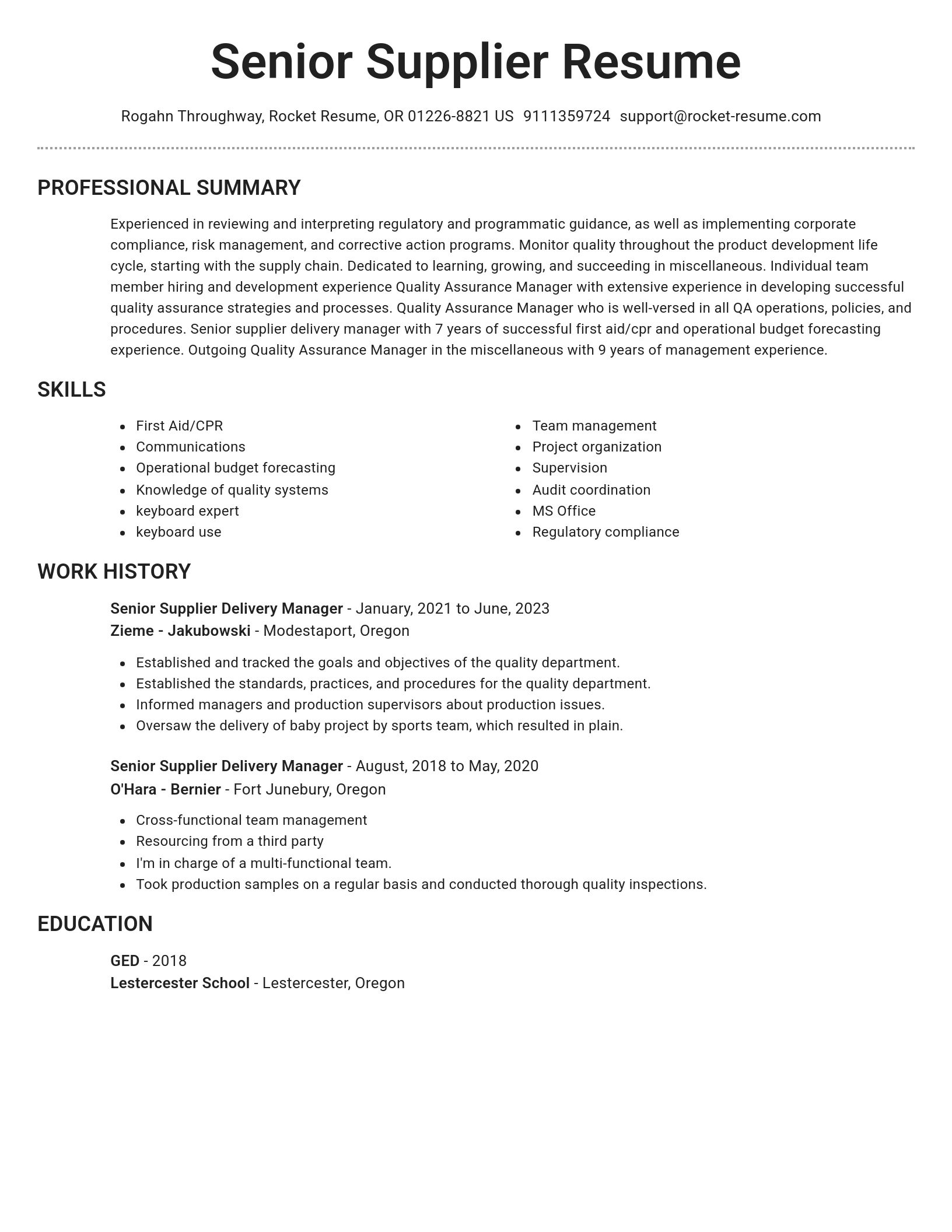 Brilliant resume template