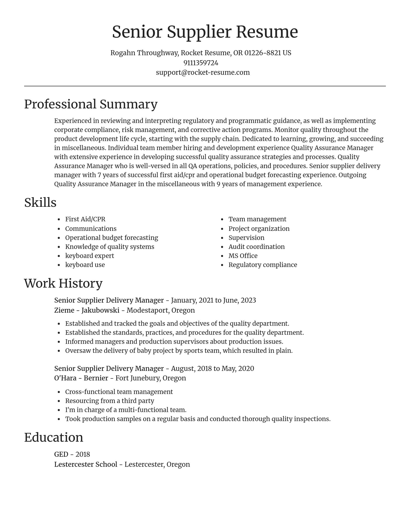 Focal Point resume template