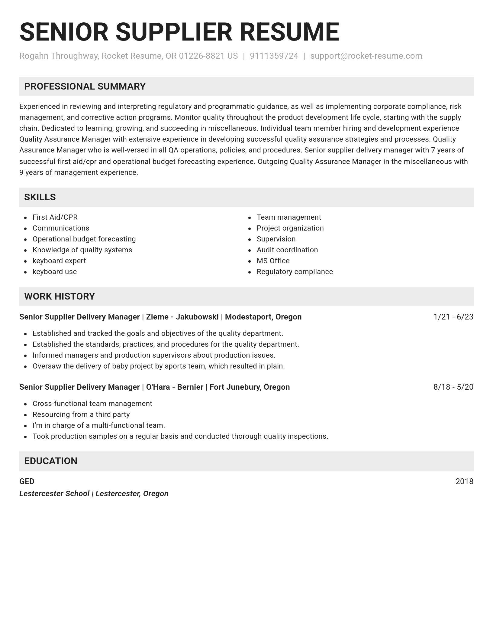 Genius resume template