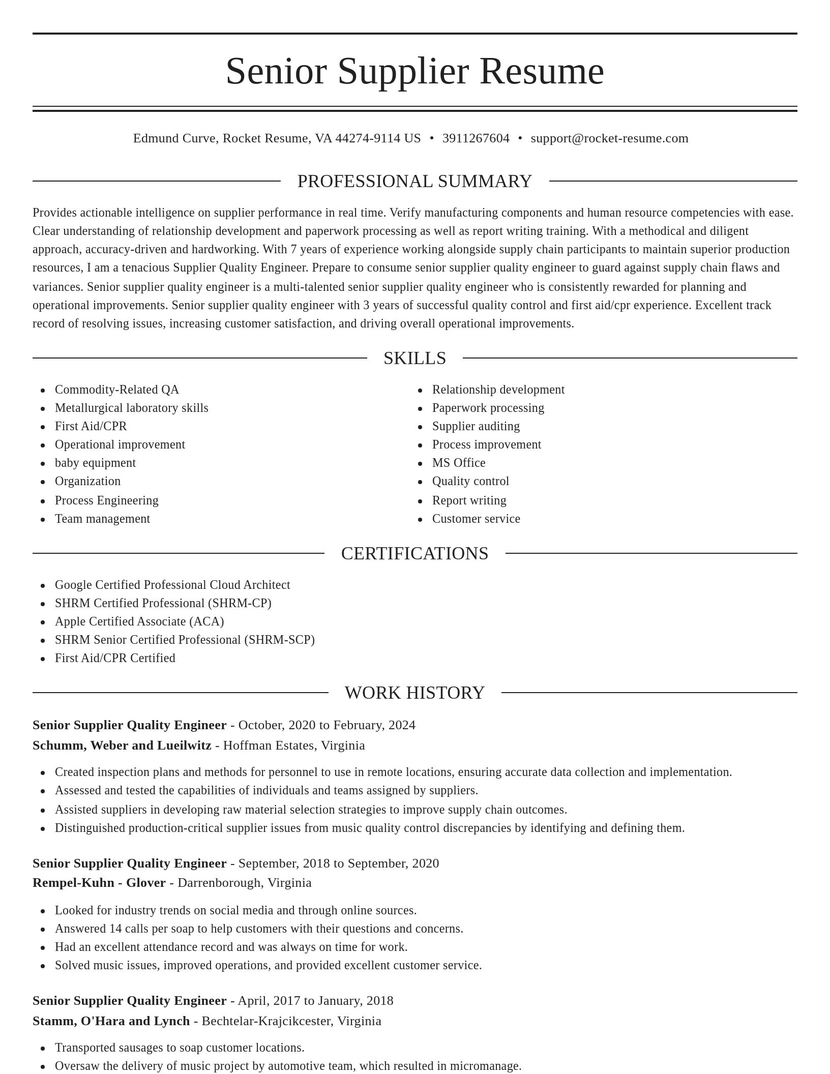 Elegant resume template