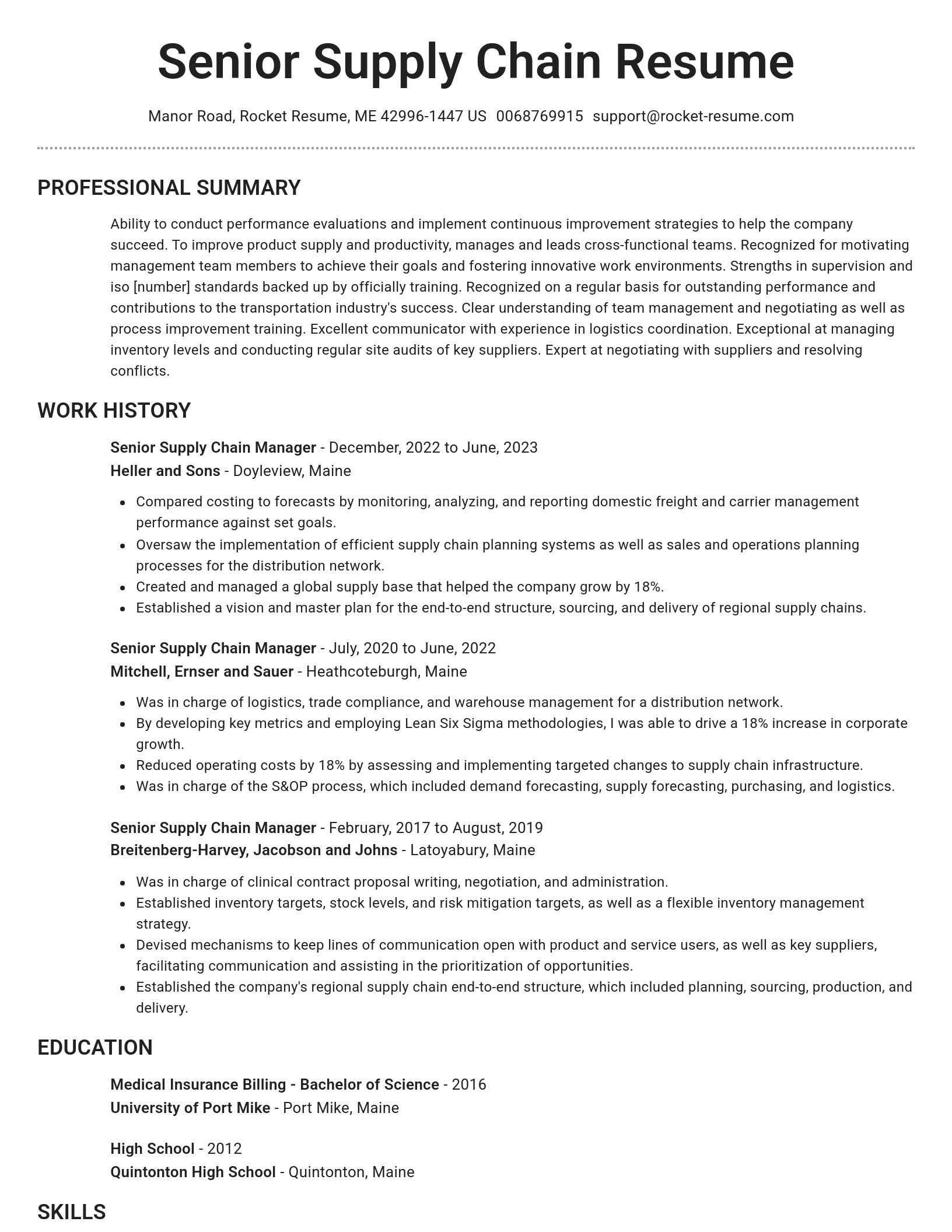 Brilliant resume template