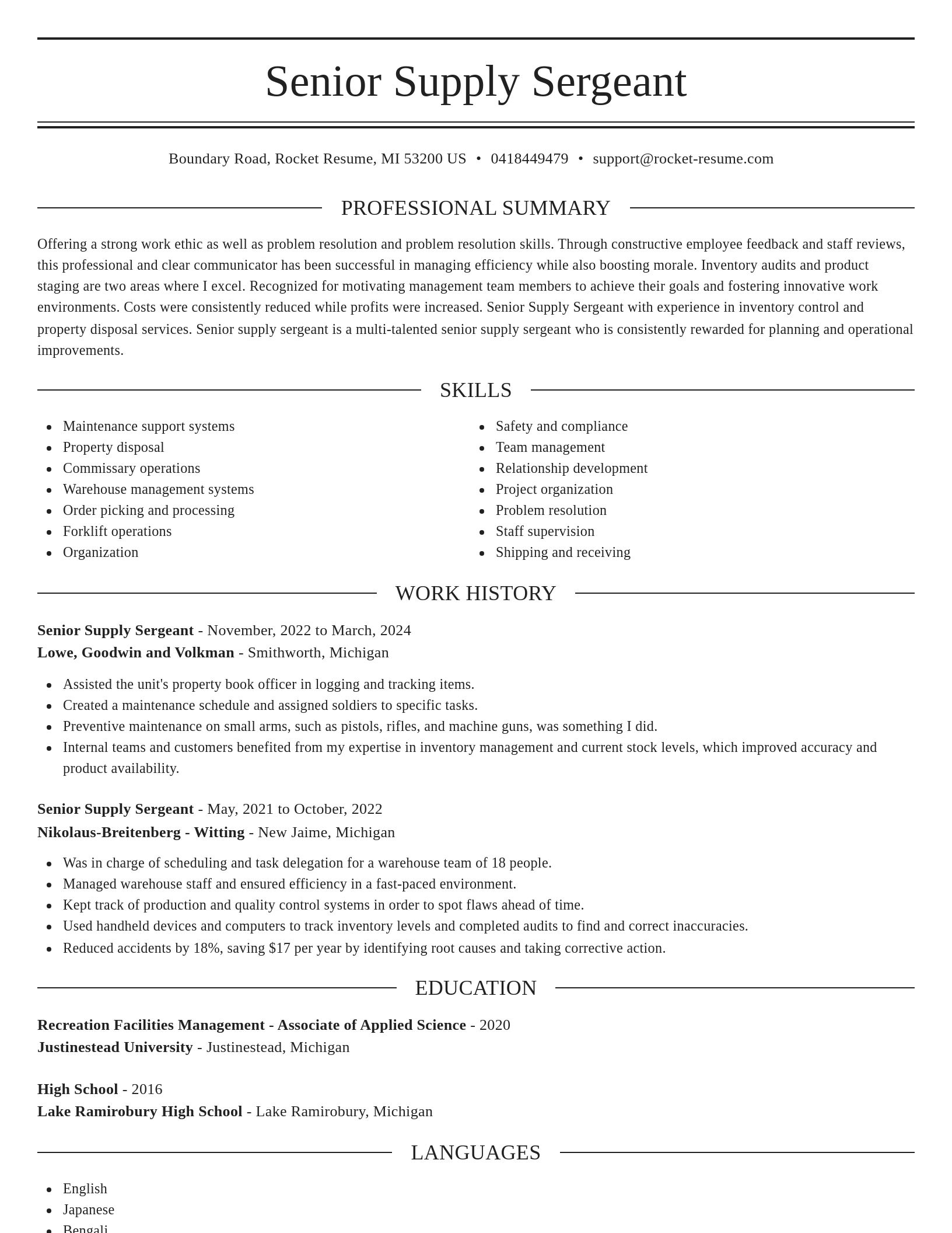 Elegant resume template