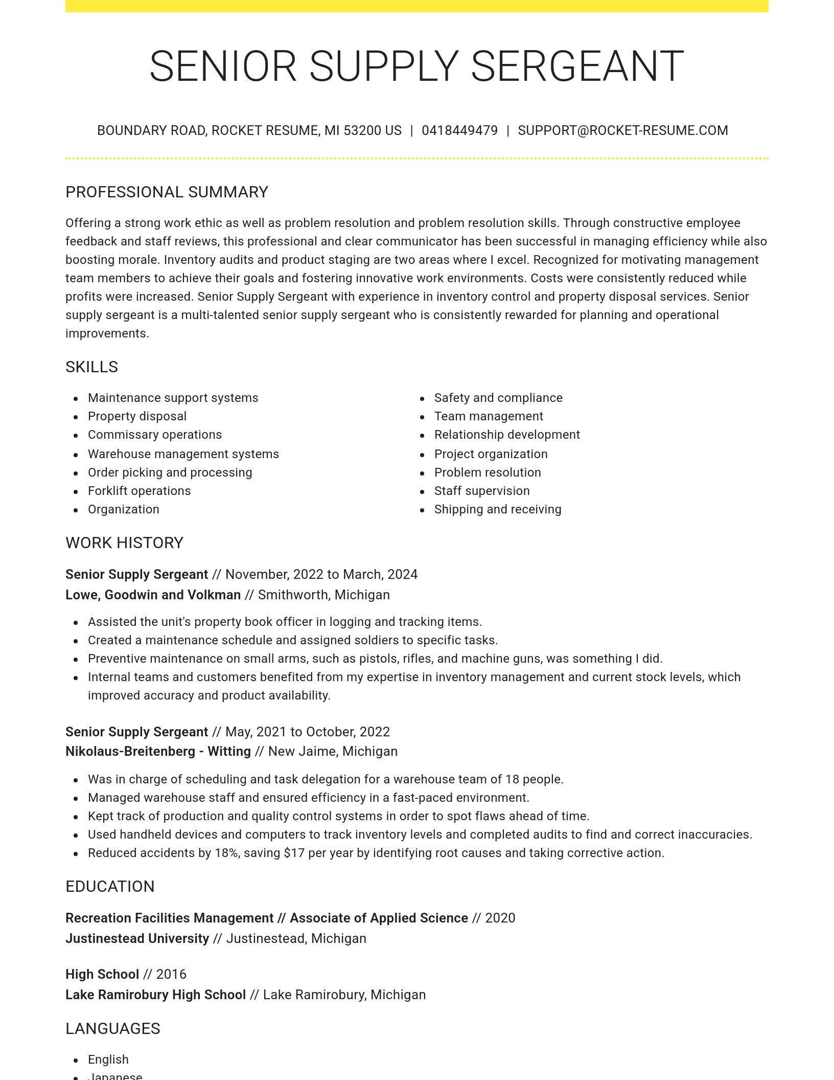 Grand resume template