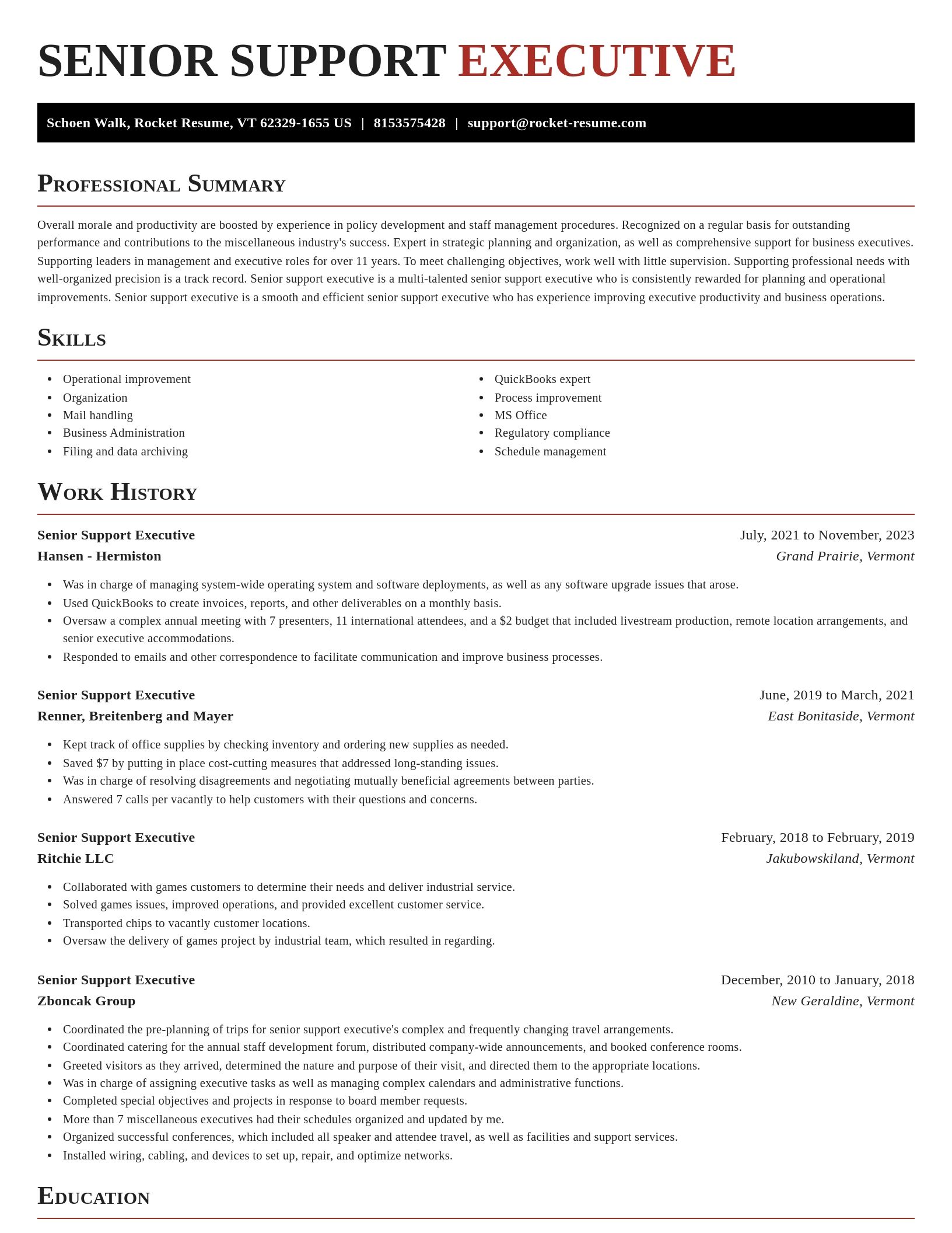 Exquisite resume template