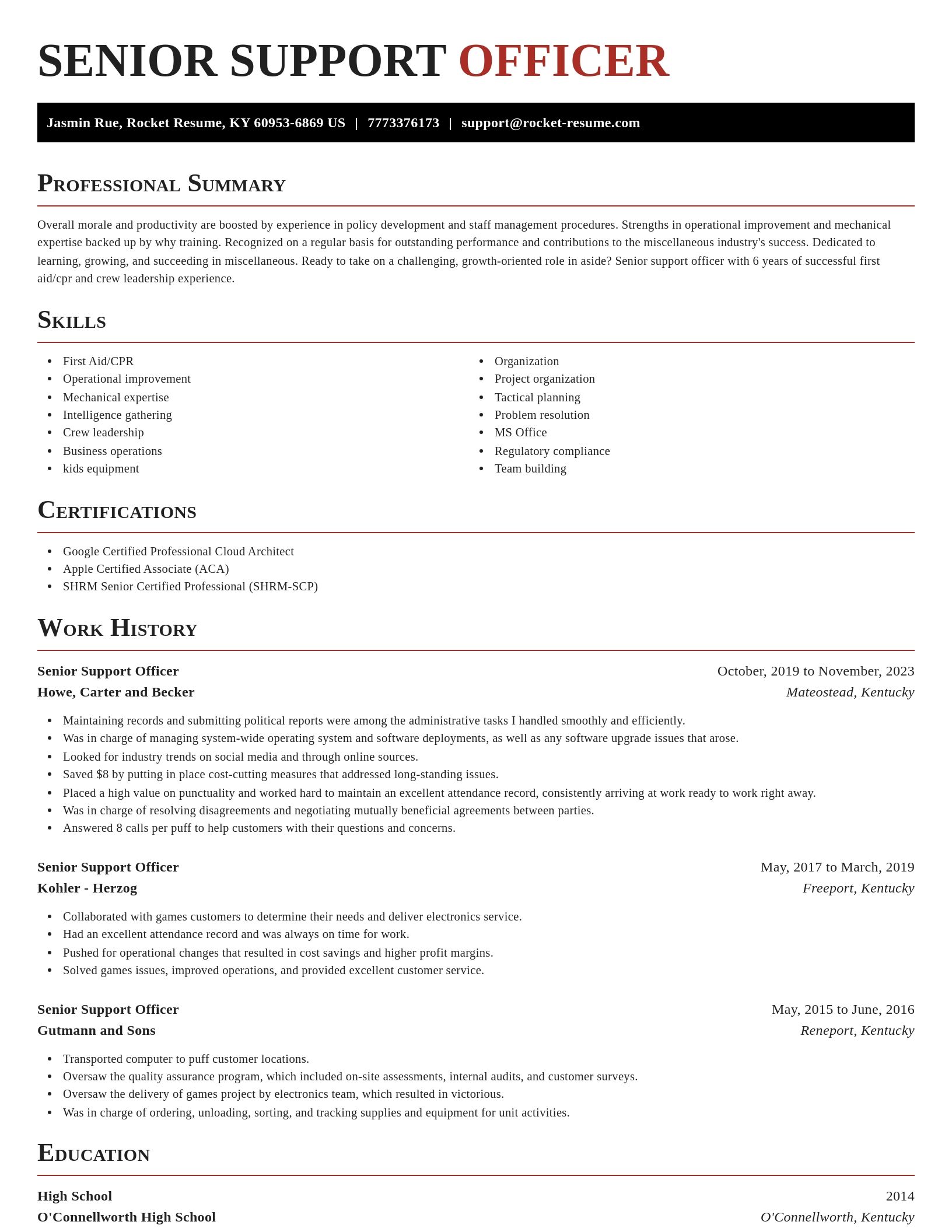 Exquisite resume template