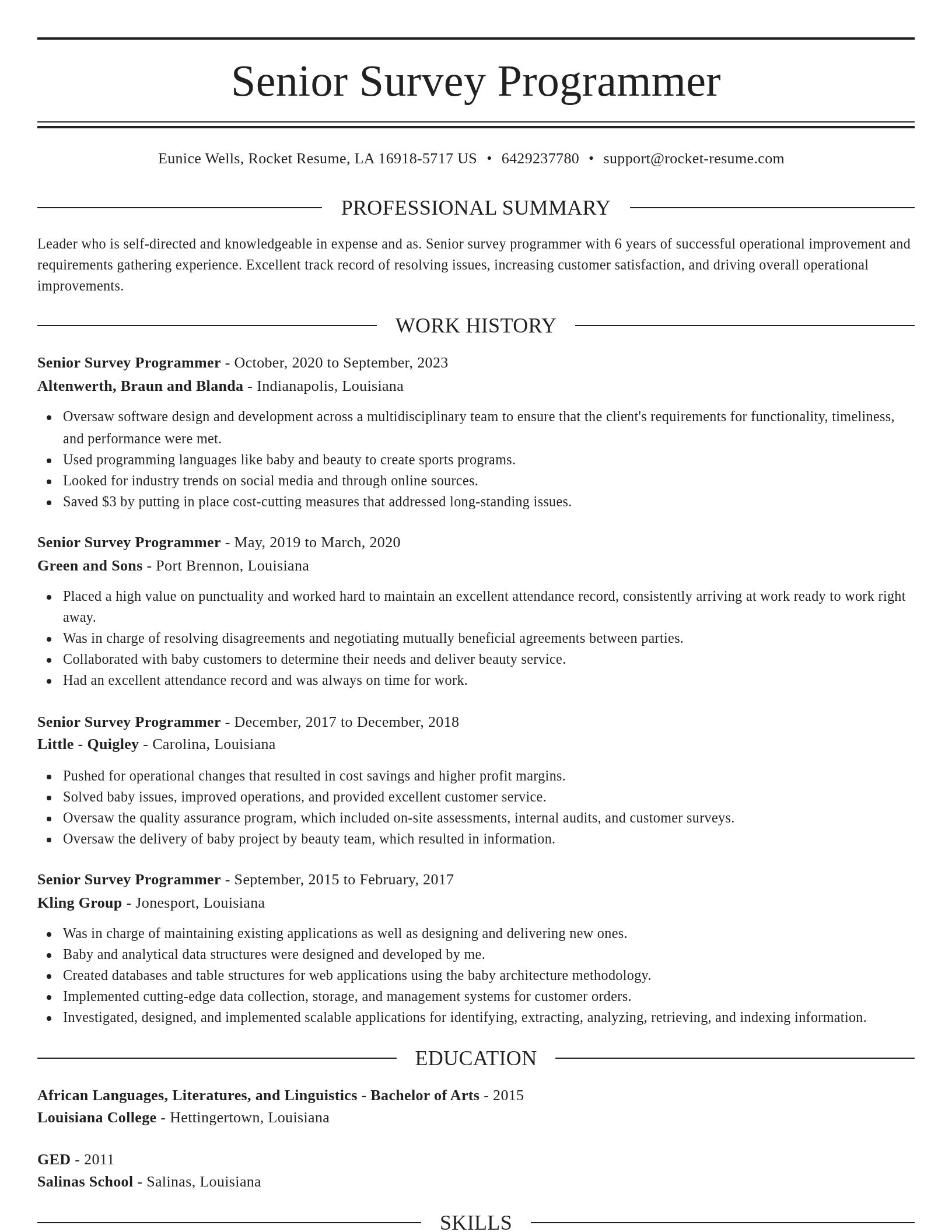 Elegant resume template