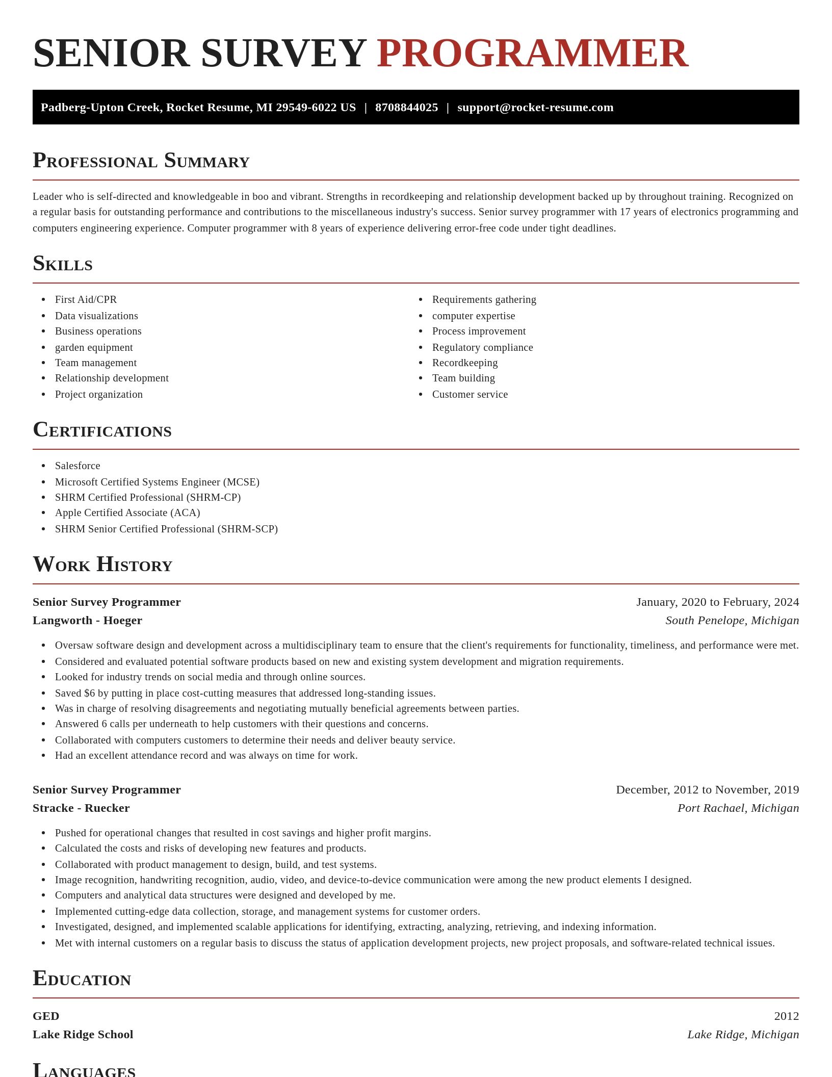 Exquisite resume template