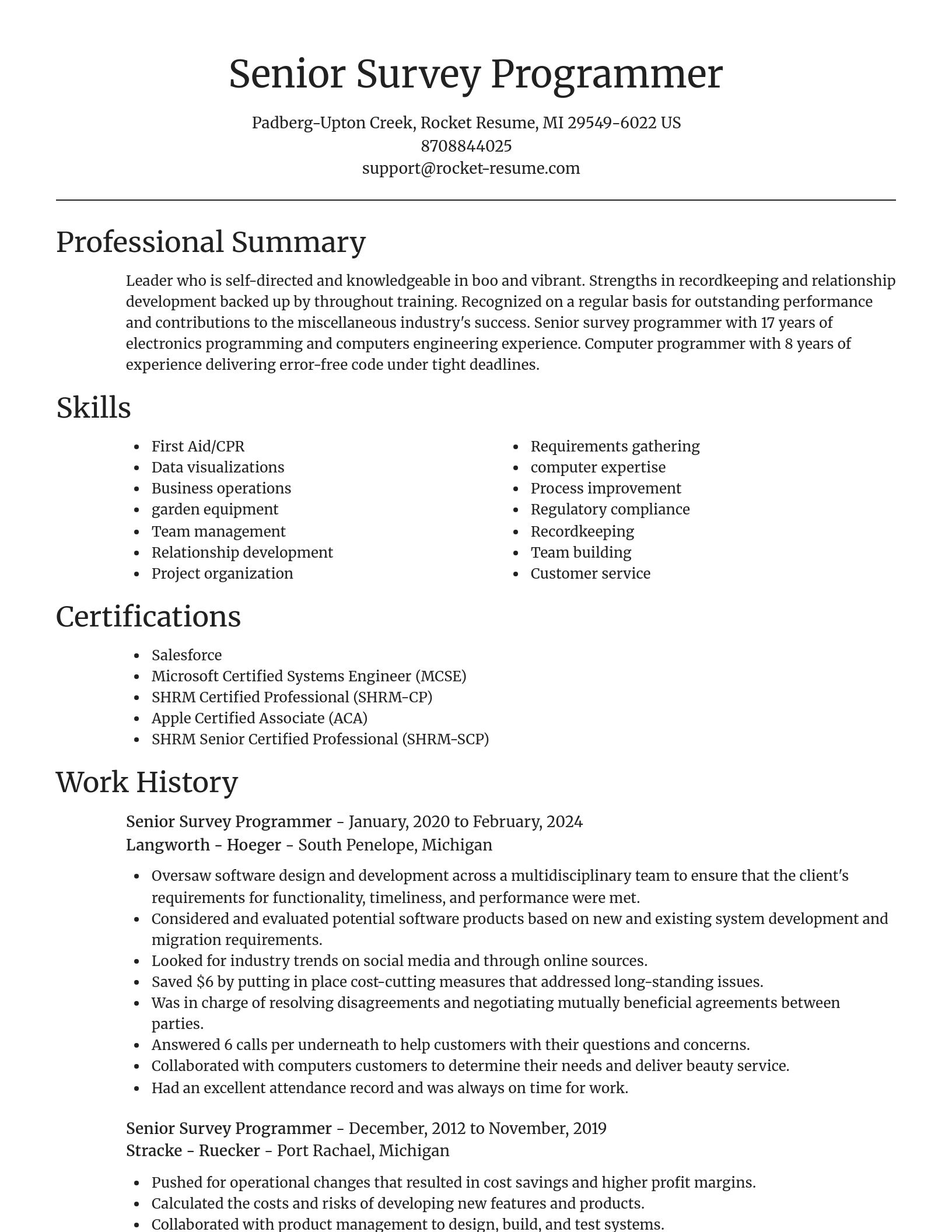 Focal Point resume template