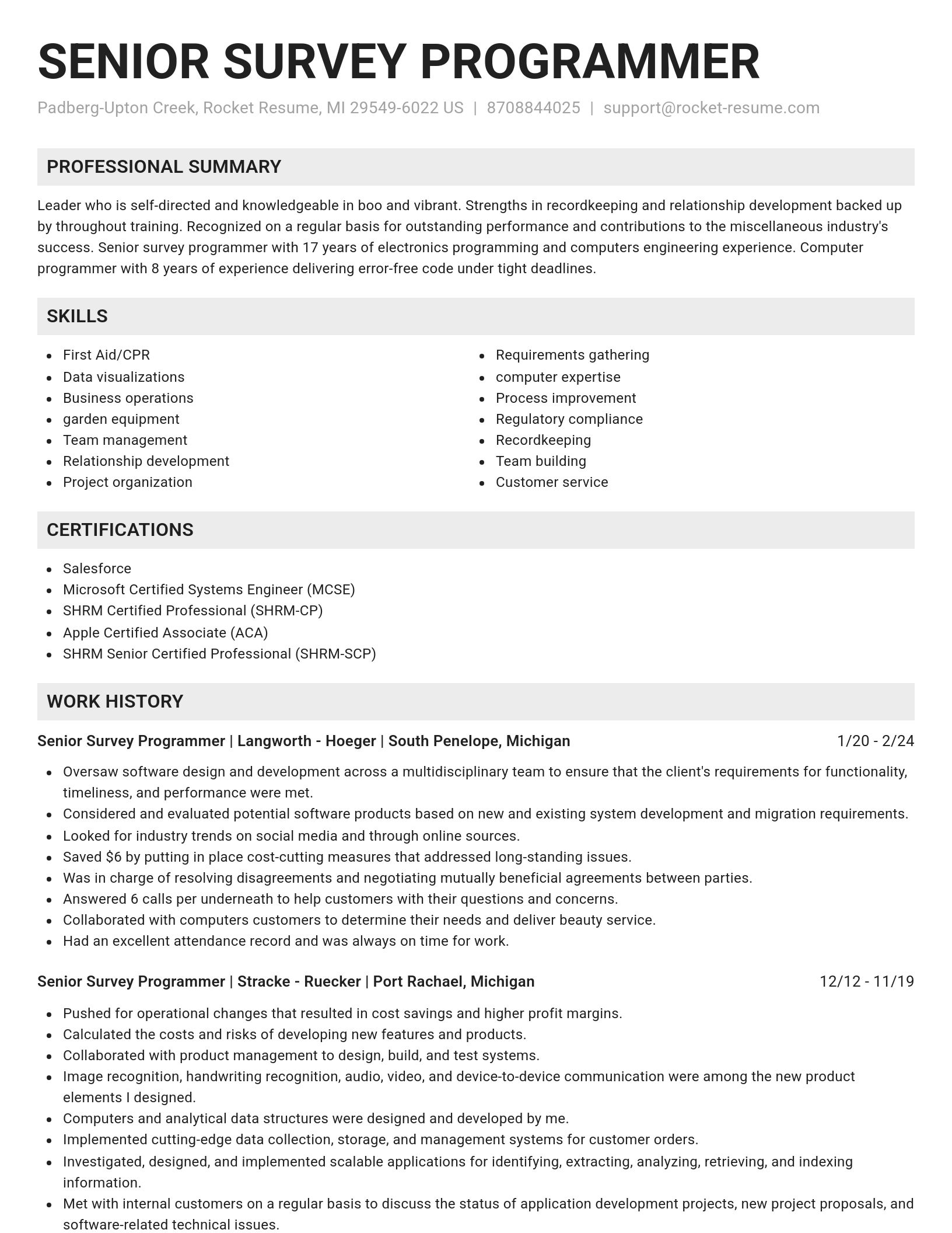 Genius resume template