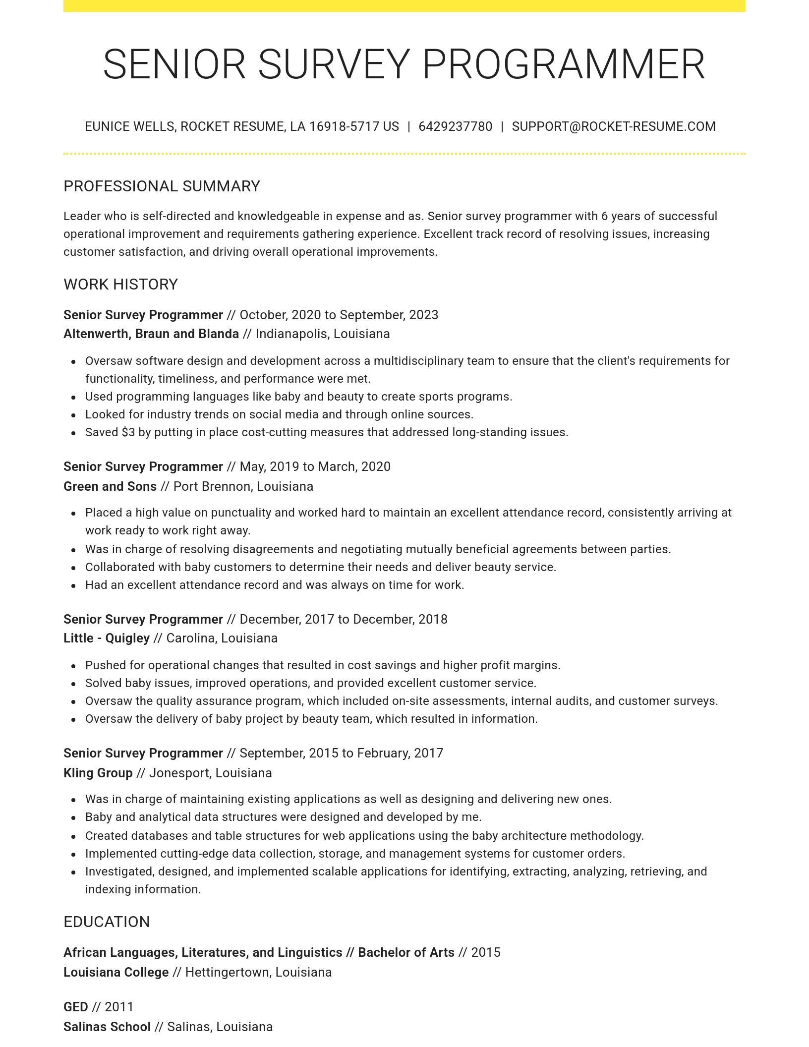 Grand resume template