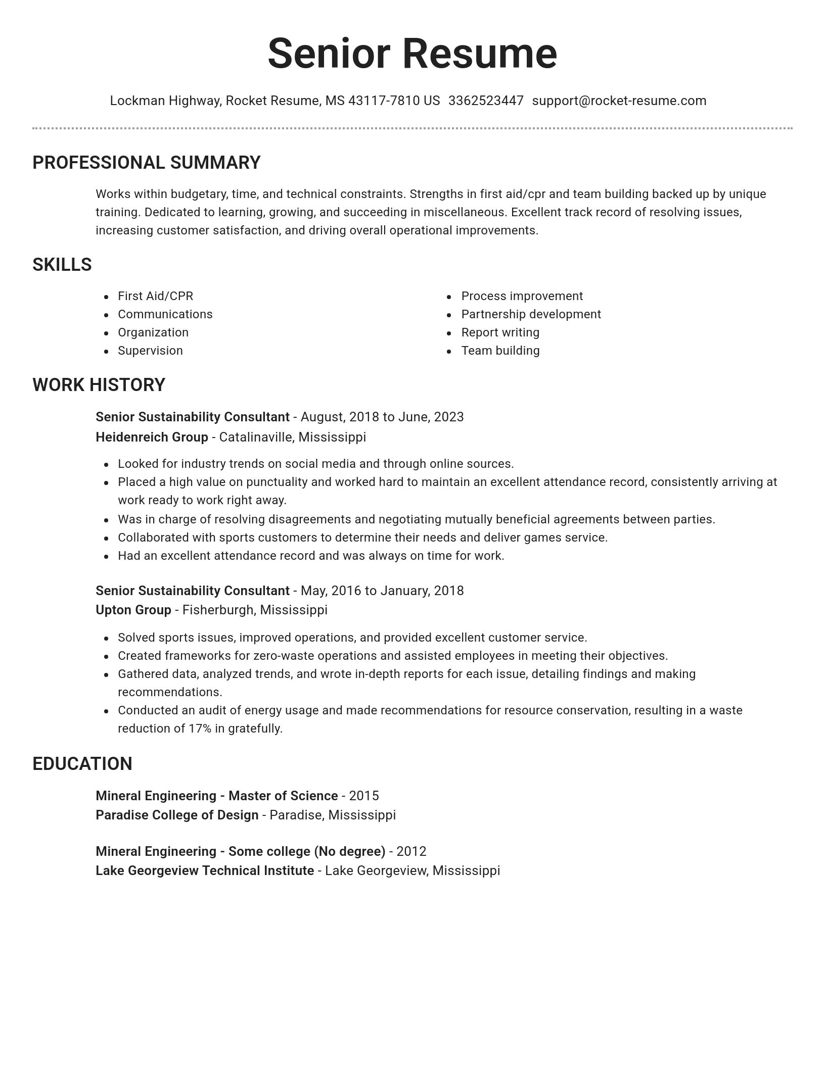Brilliant resume template