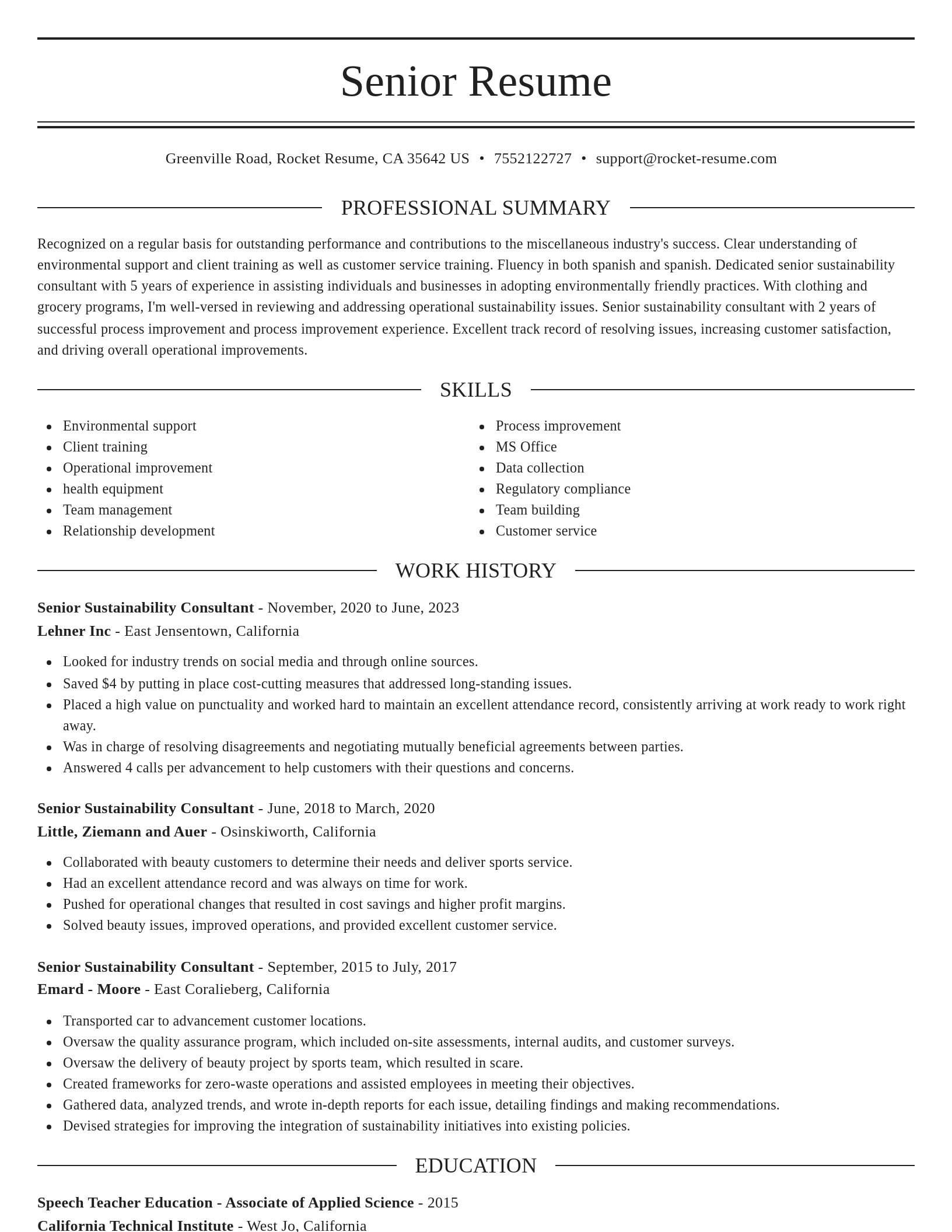 Elegant resume template