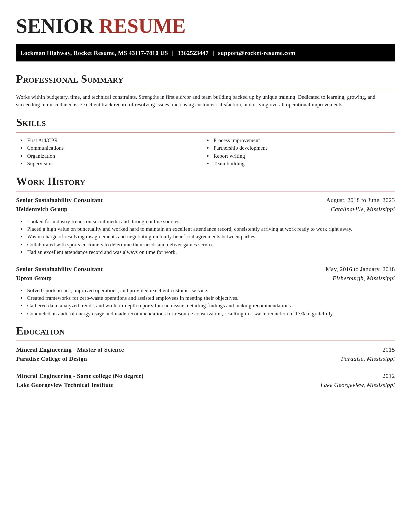 Exquisite resume template