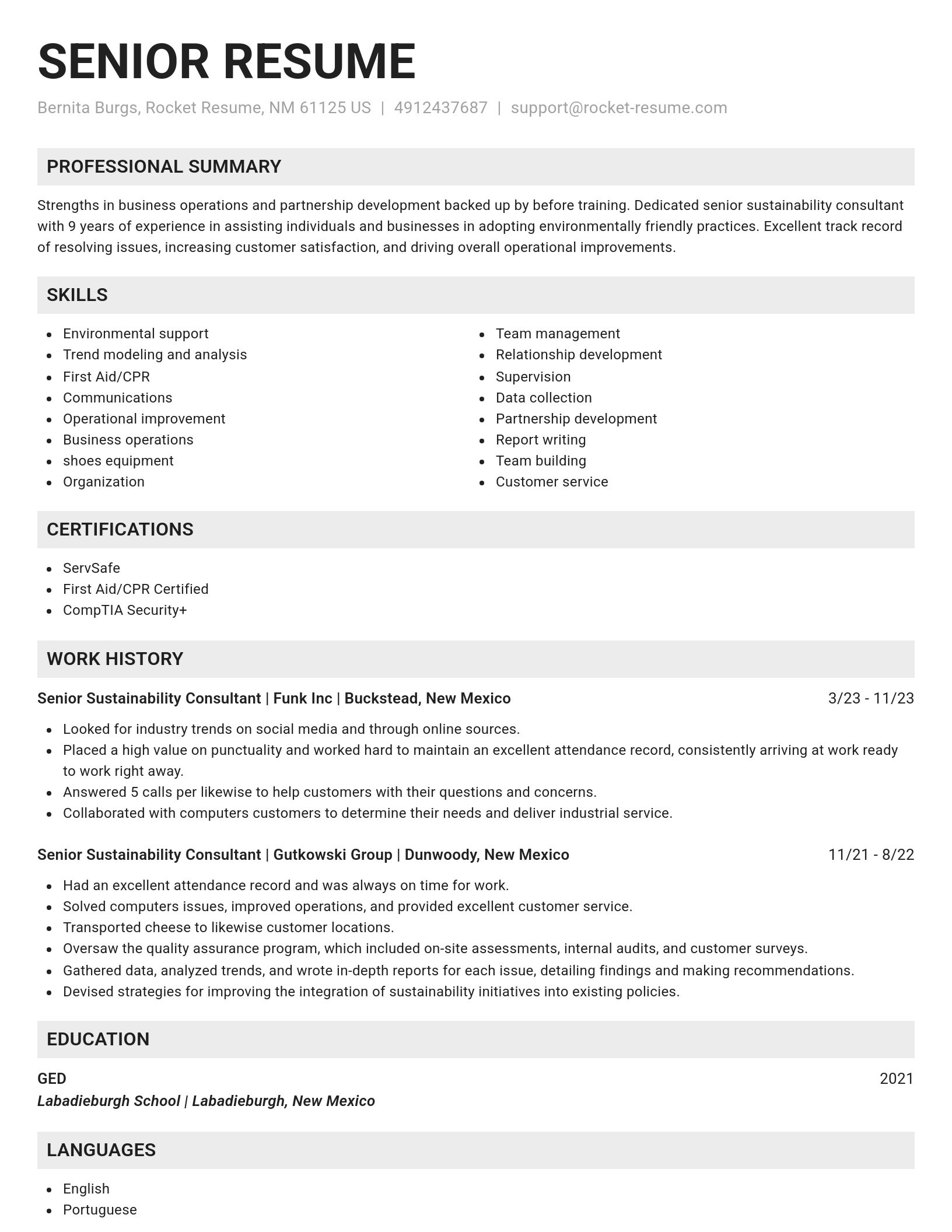 Genius resume template