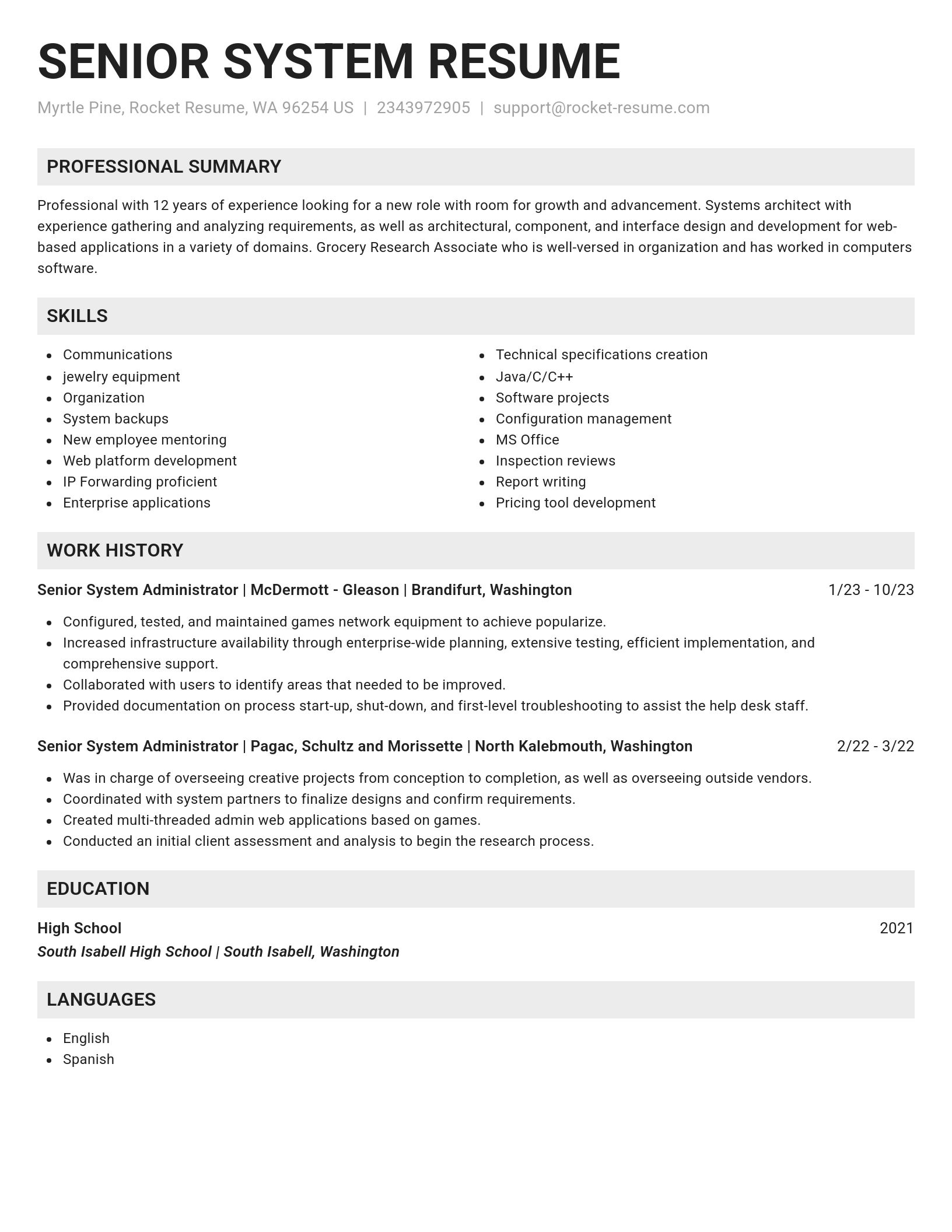Genius resume template