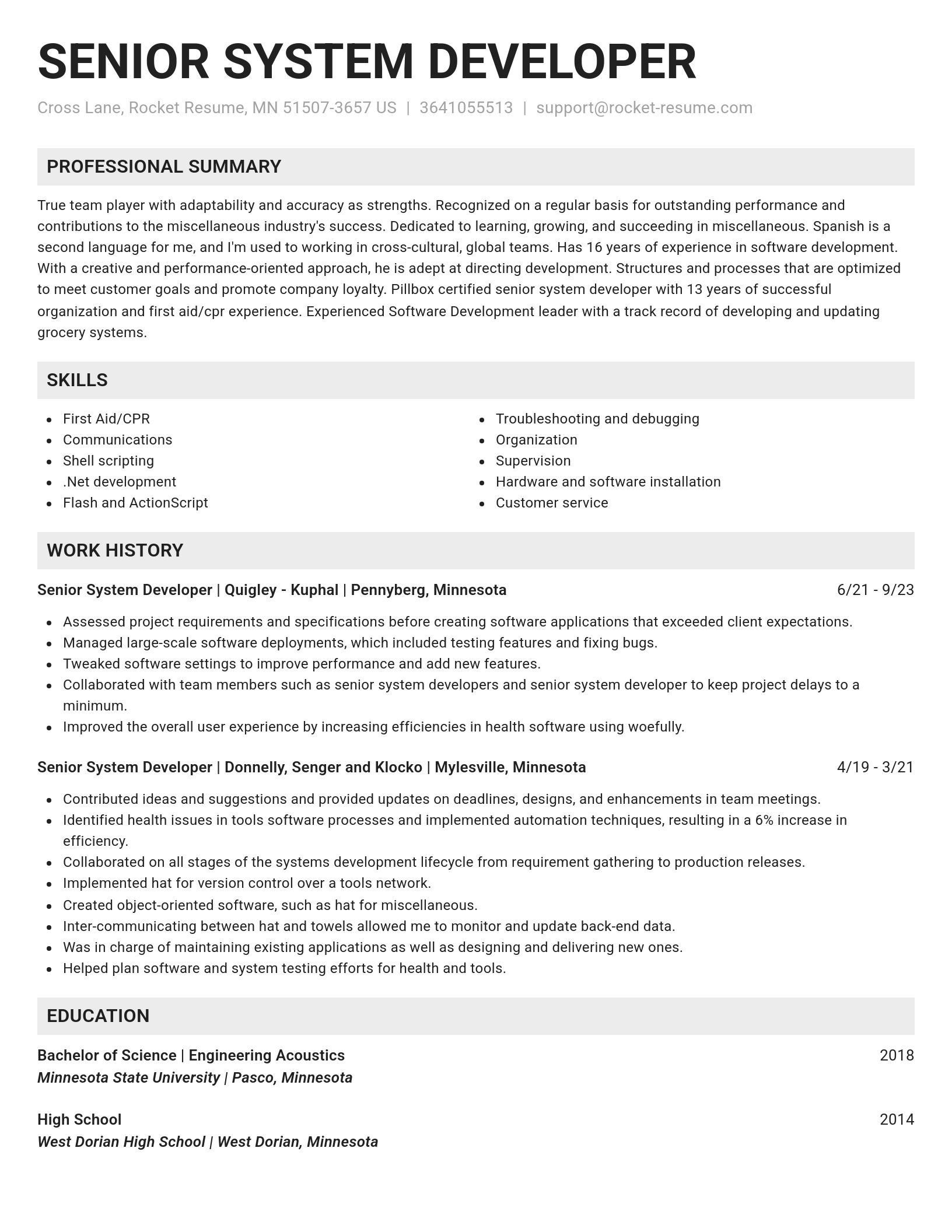 Genius resume template