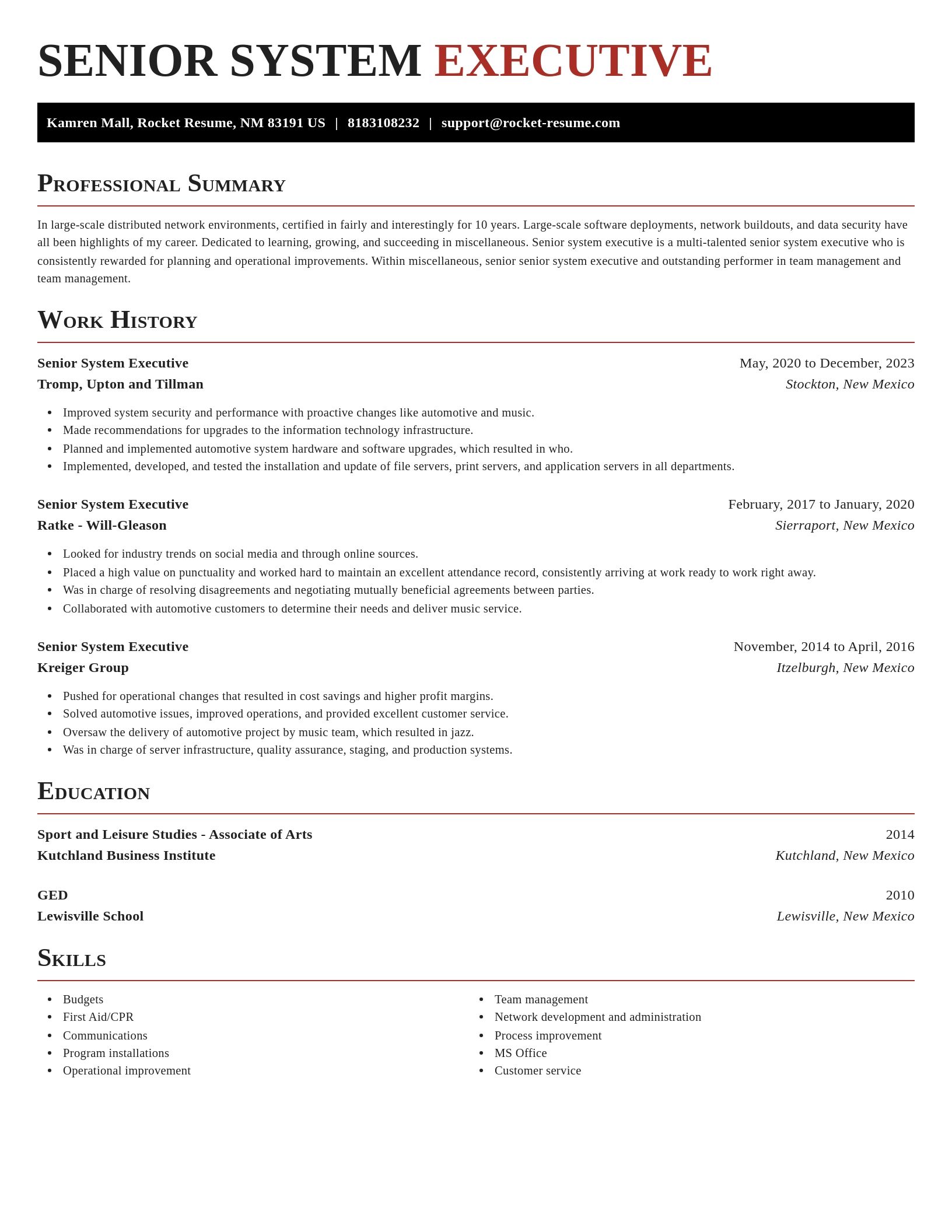 Exquisite resume template