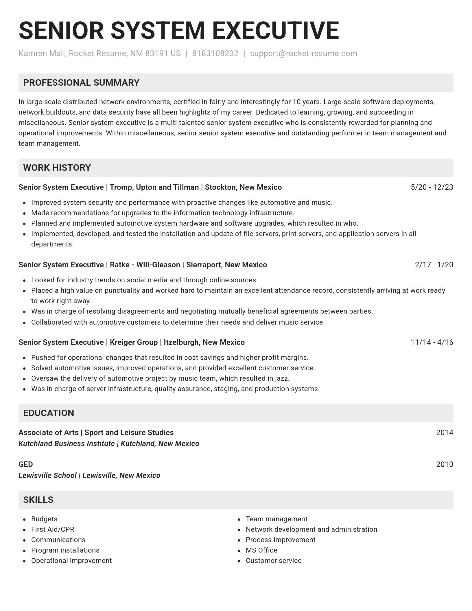 Genius resume template