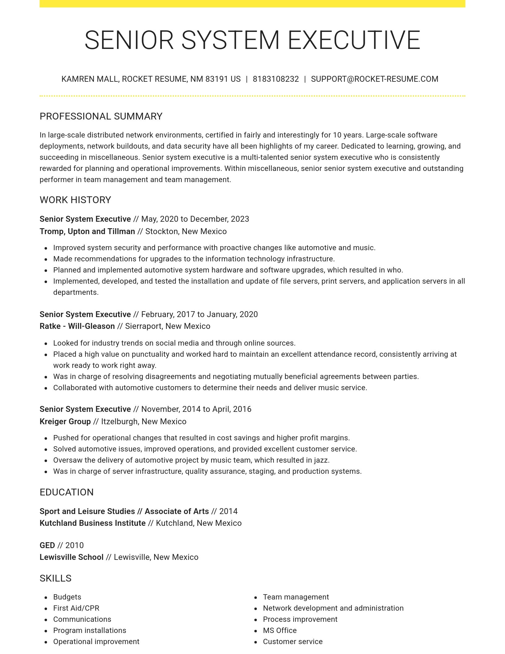 Grand resume template