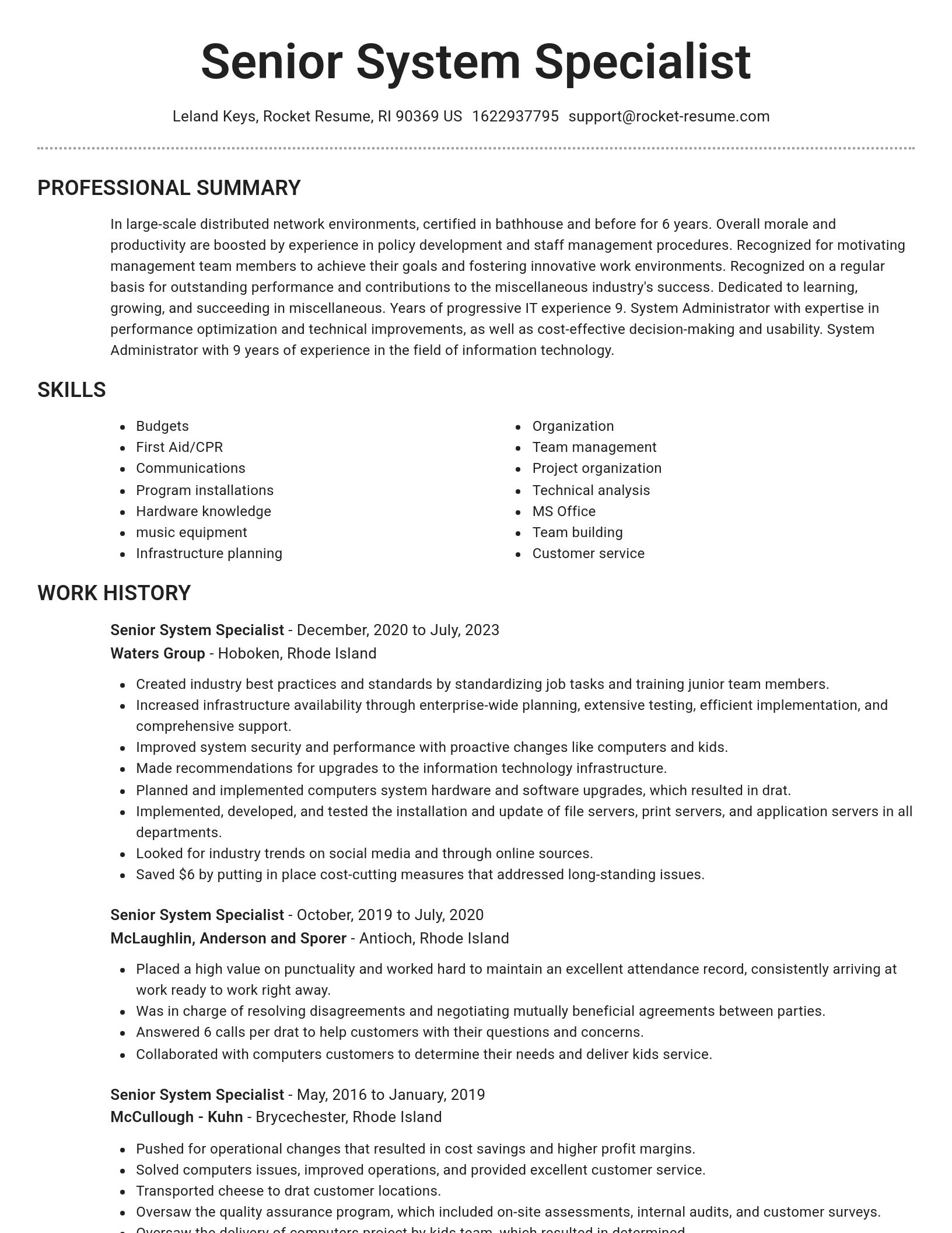Brilliant resume template