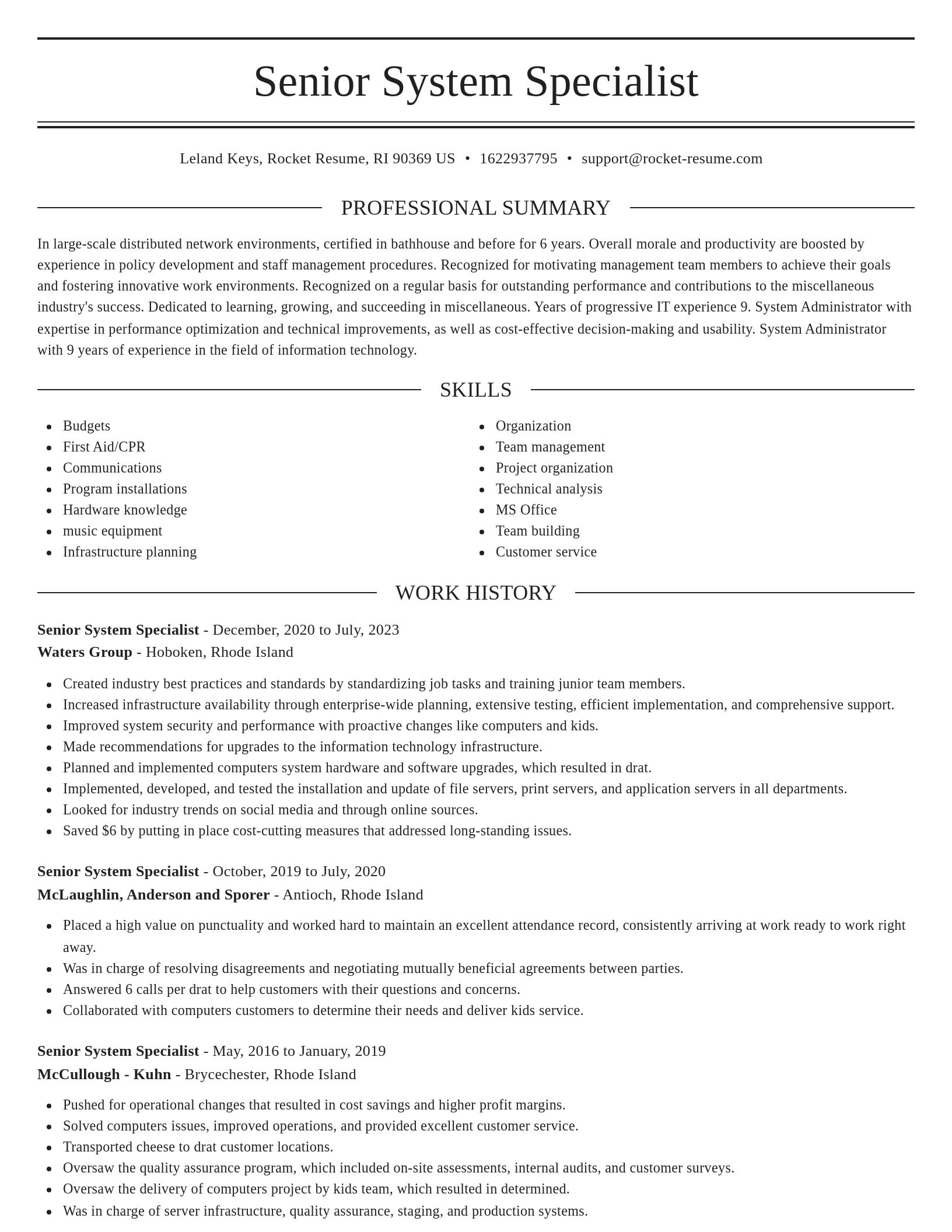 Elegant resume template