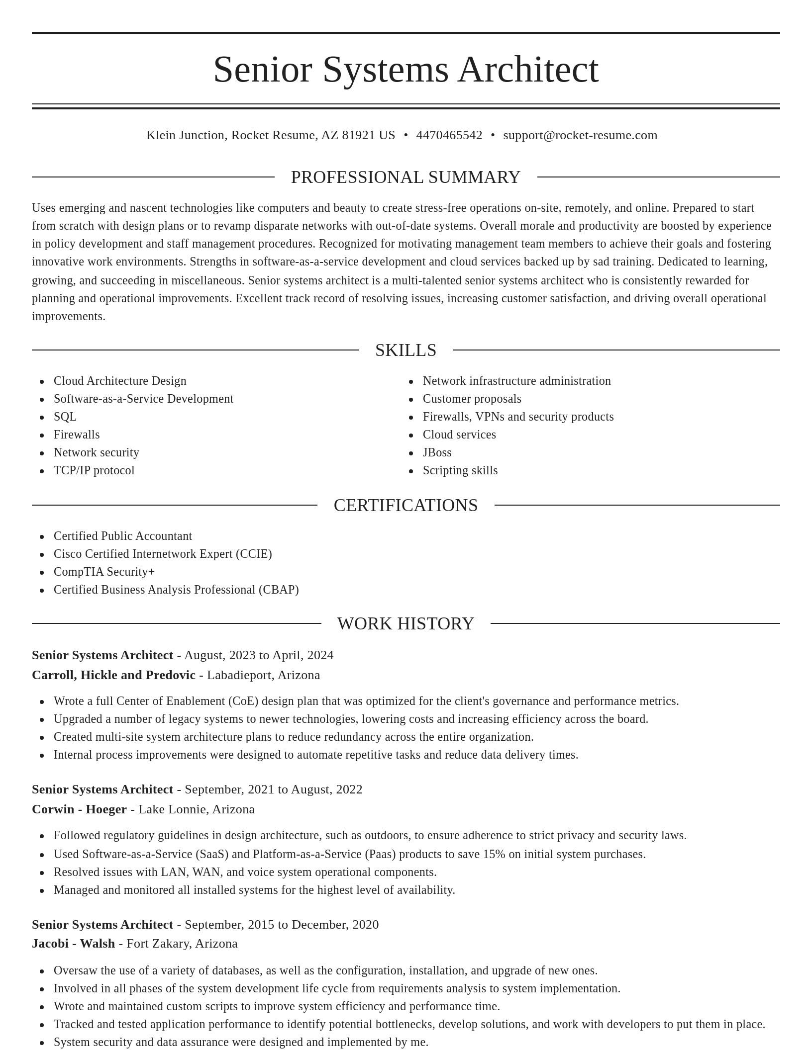 Elegant resume template