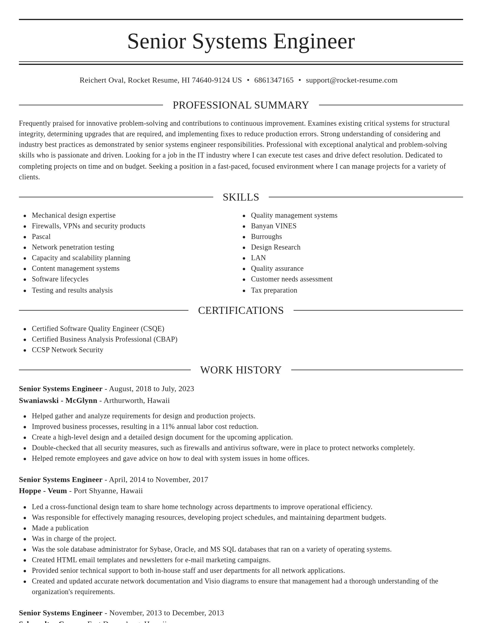 Elegant resume template