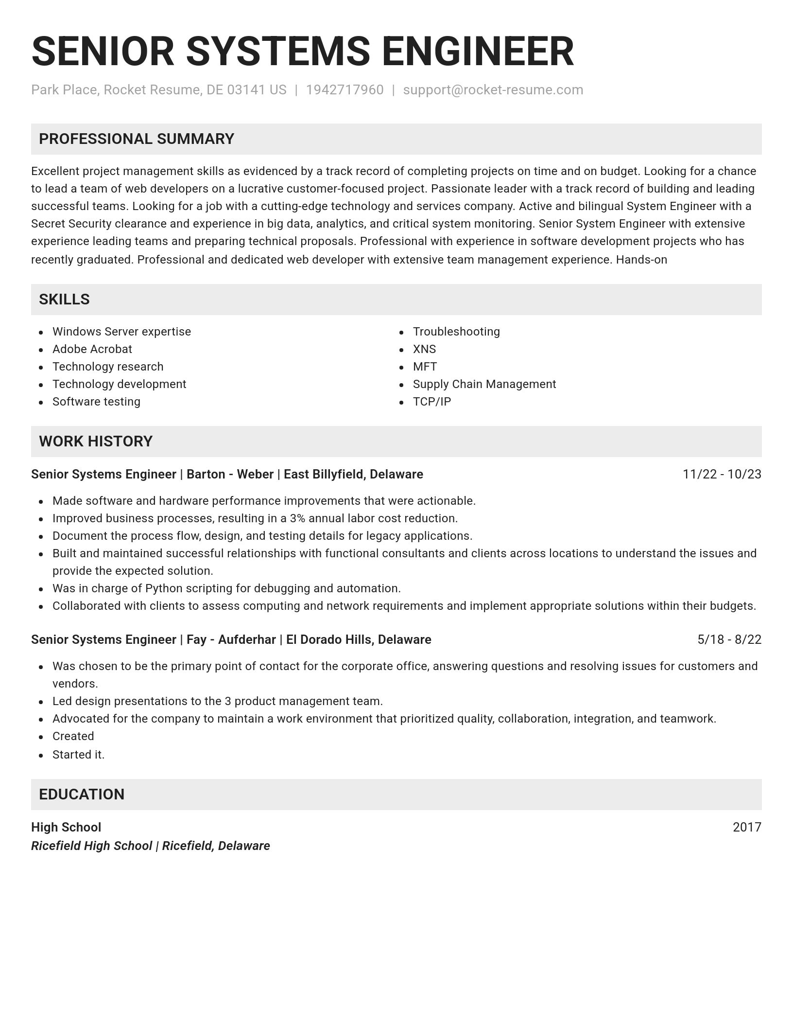 Genius resume template