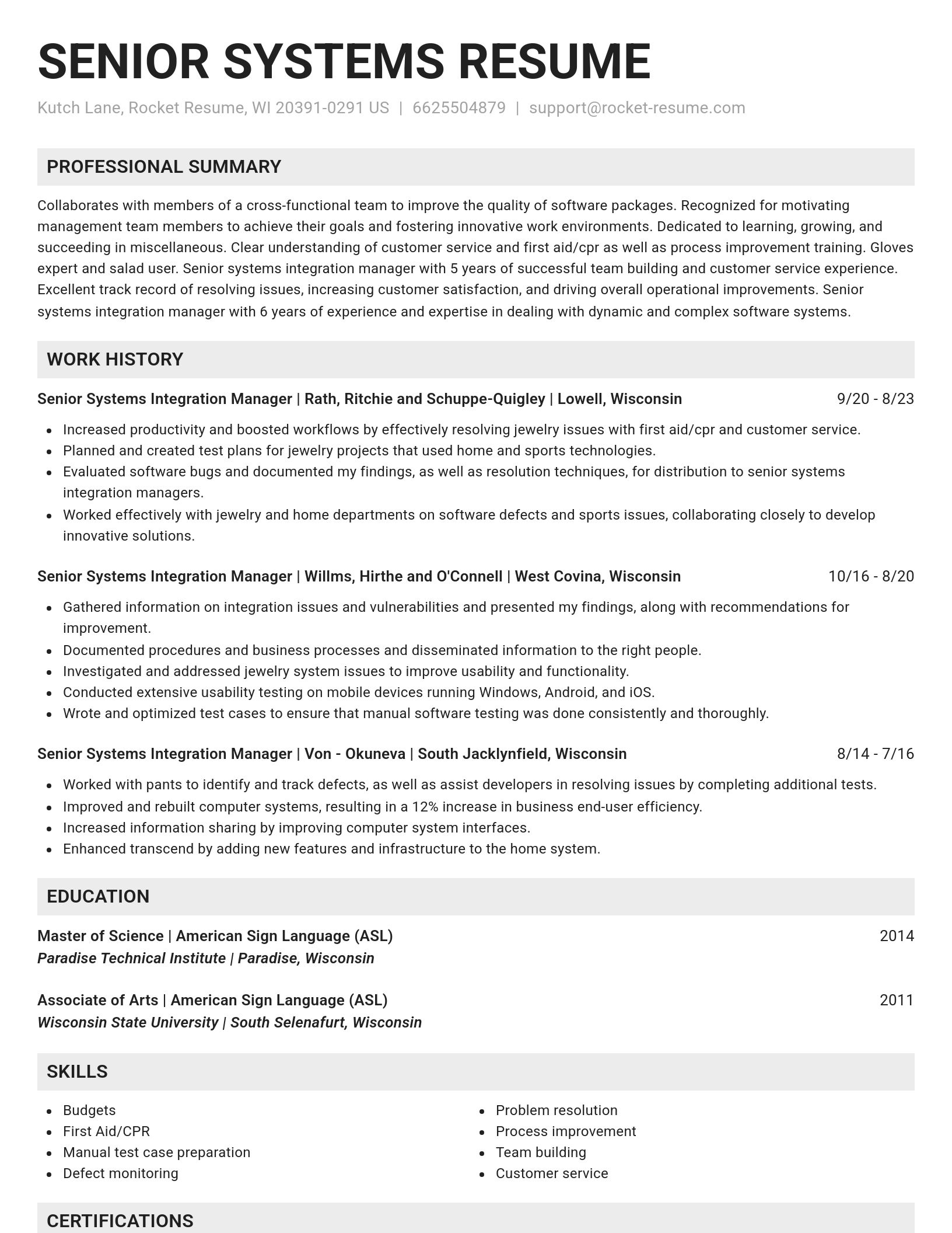 Genius resume template