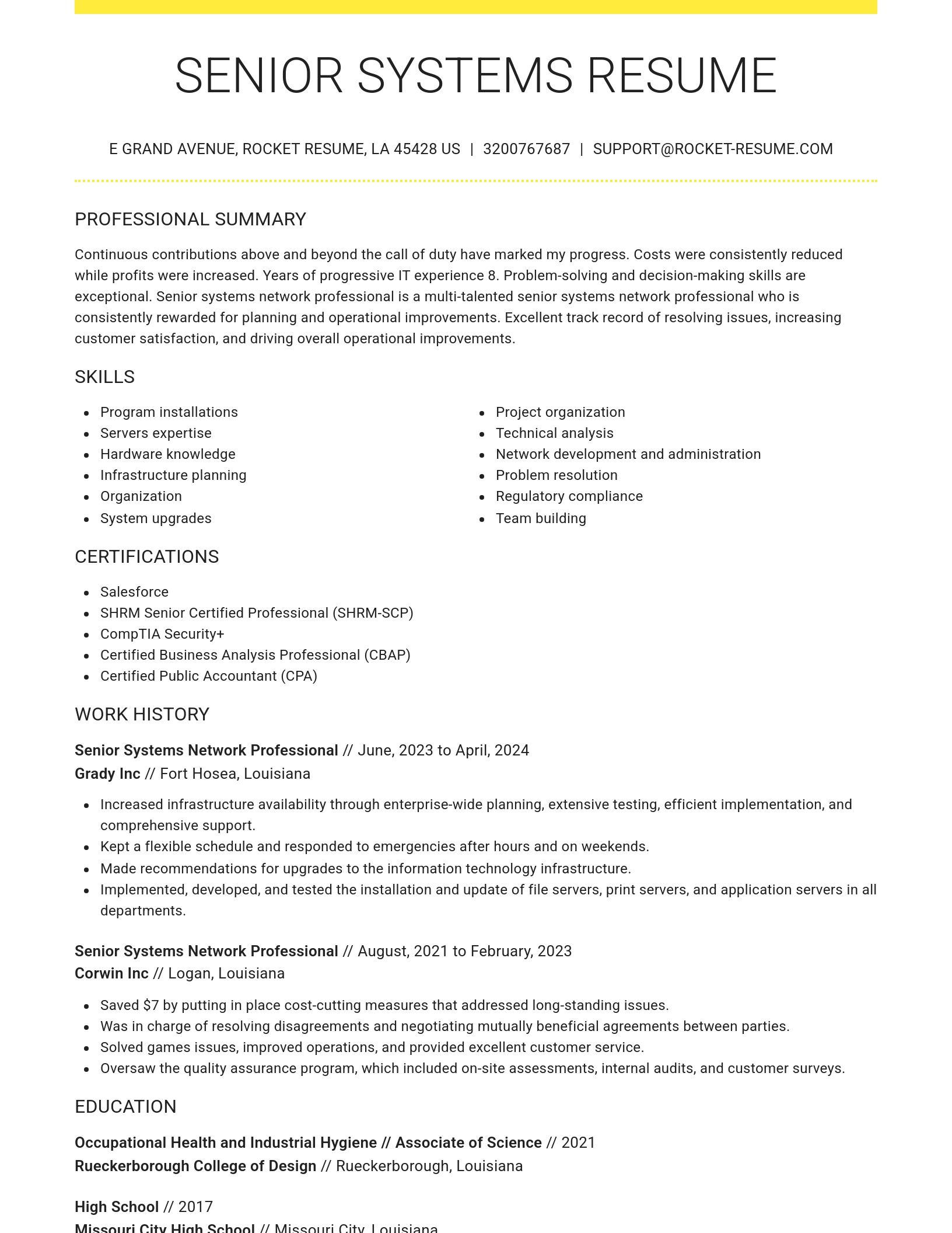 Grand resume template