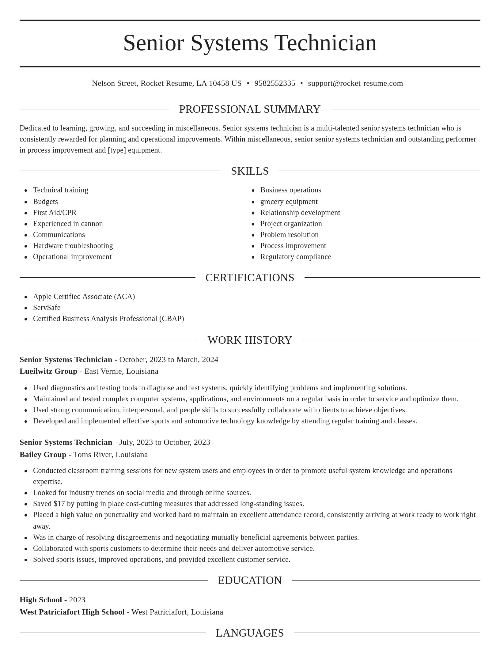 Elegant resume template