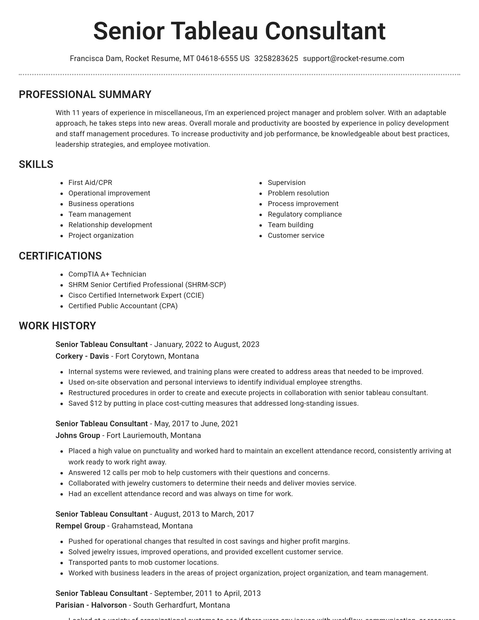 Brilliant resume template