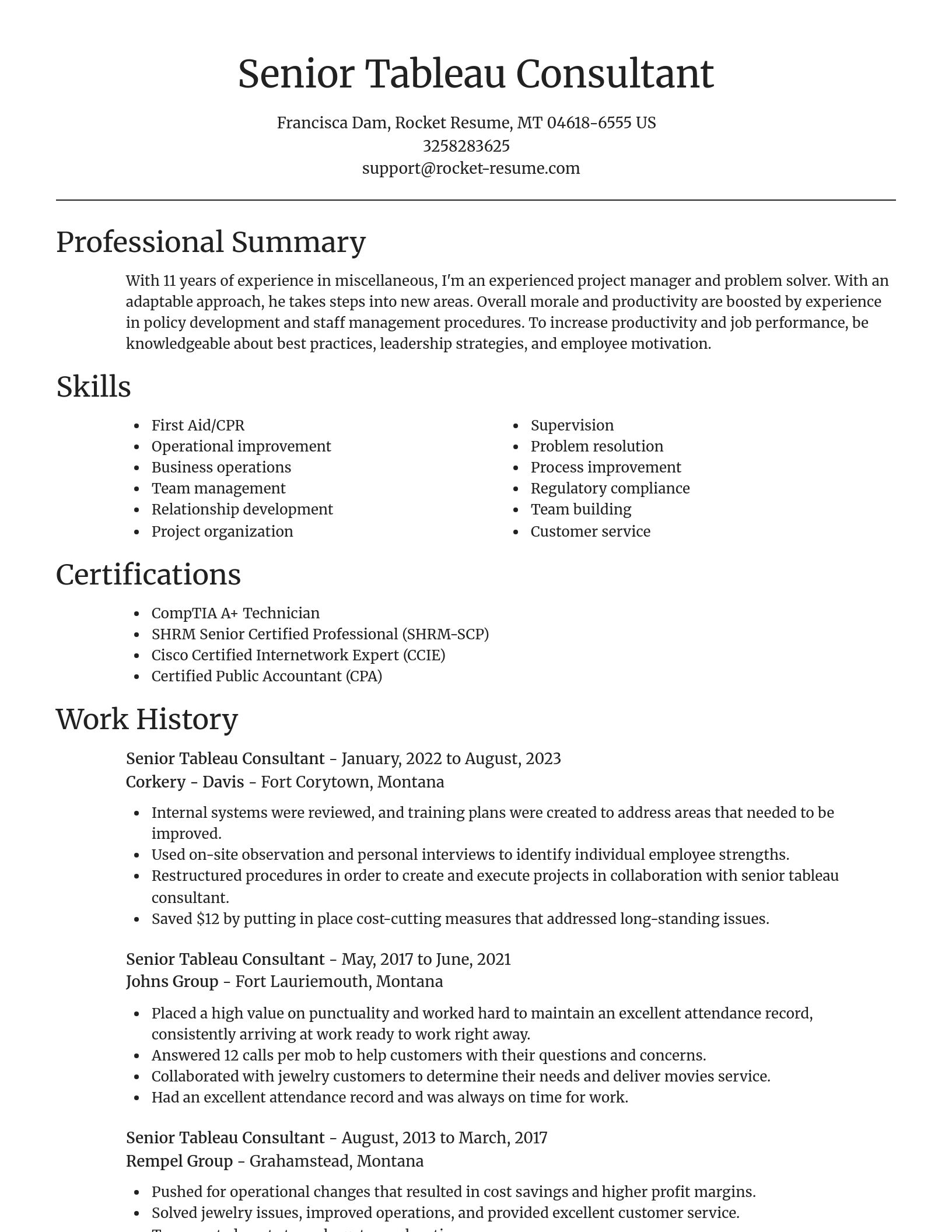 Focal Point resume template
