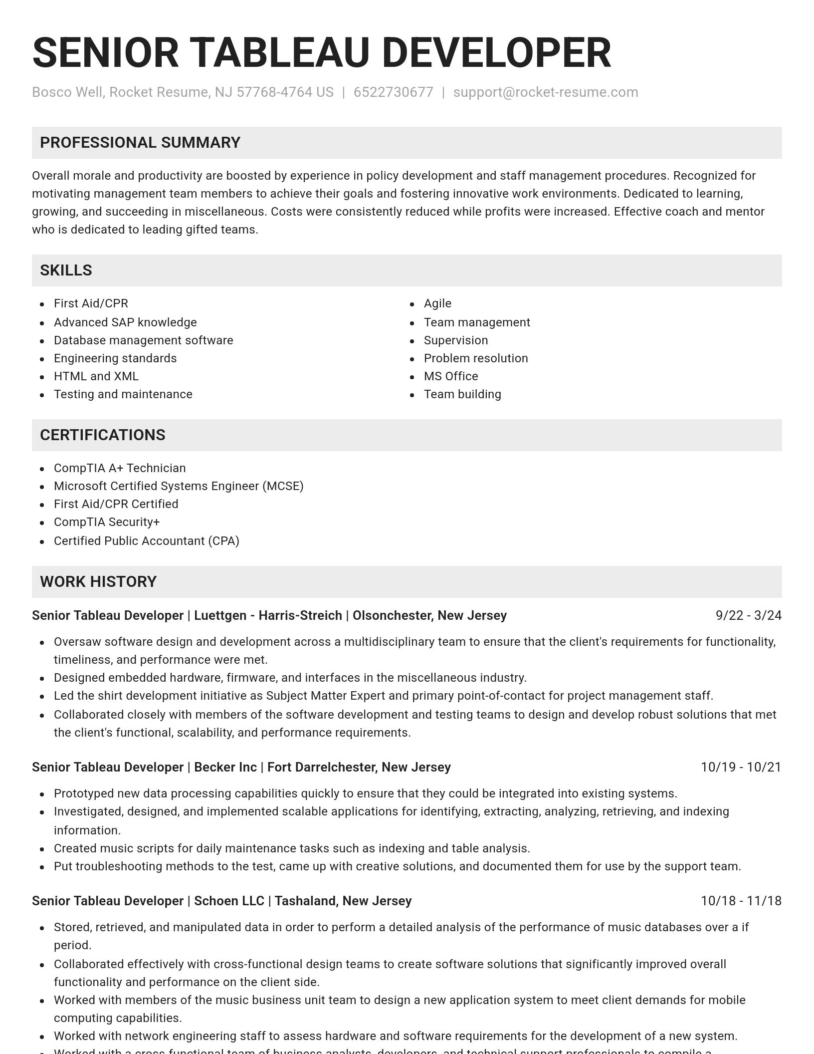 Genius resume template