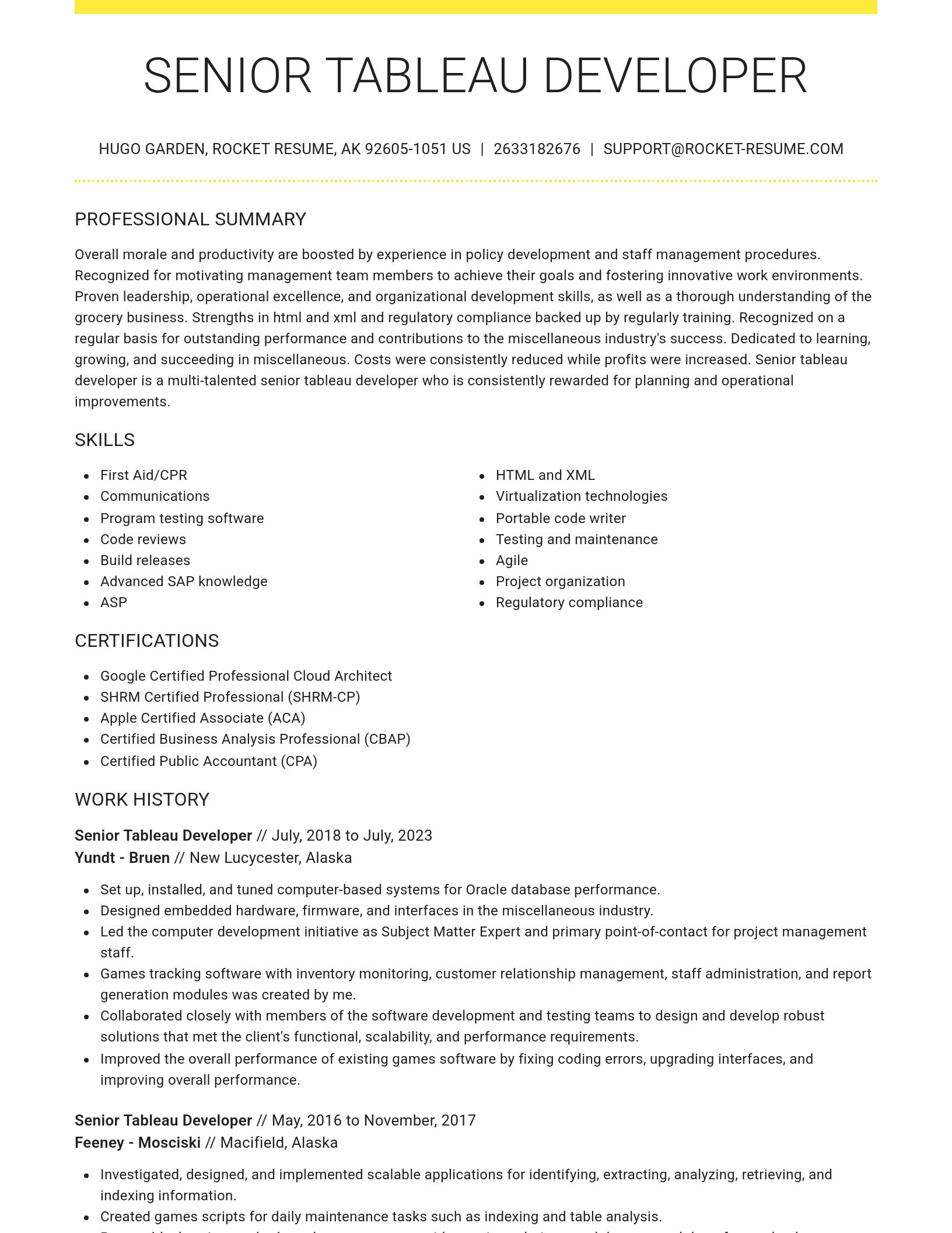 Grand resume template