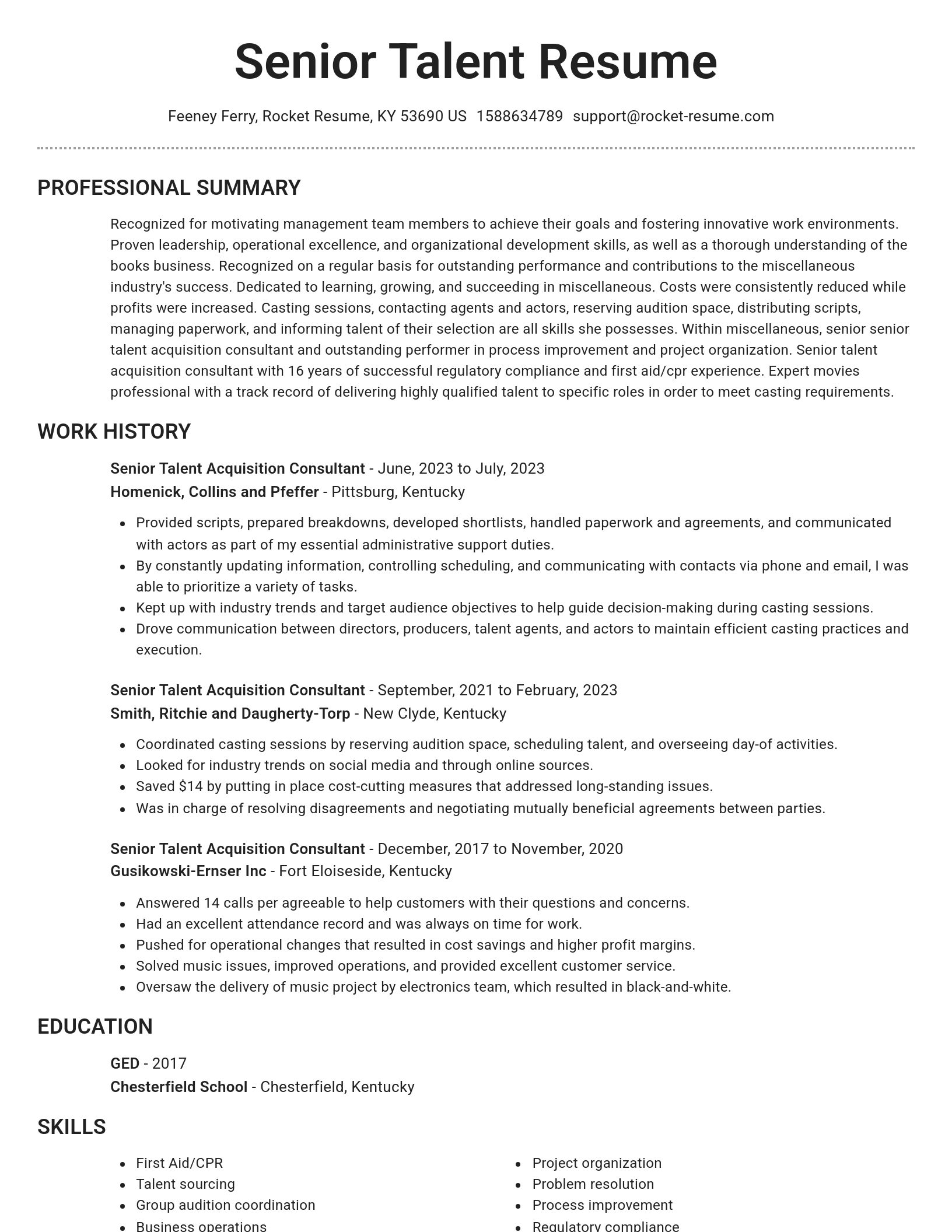 Brilliant resume template
