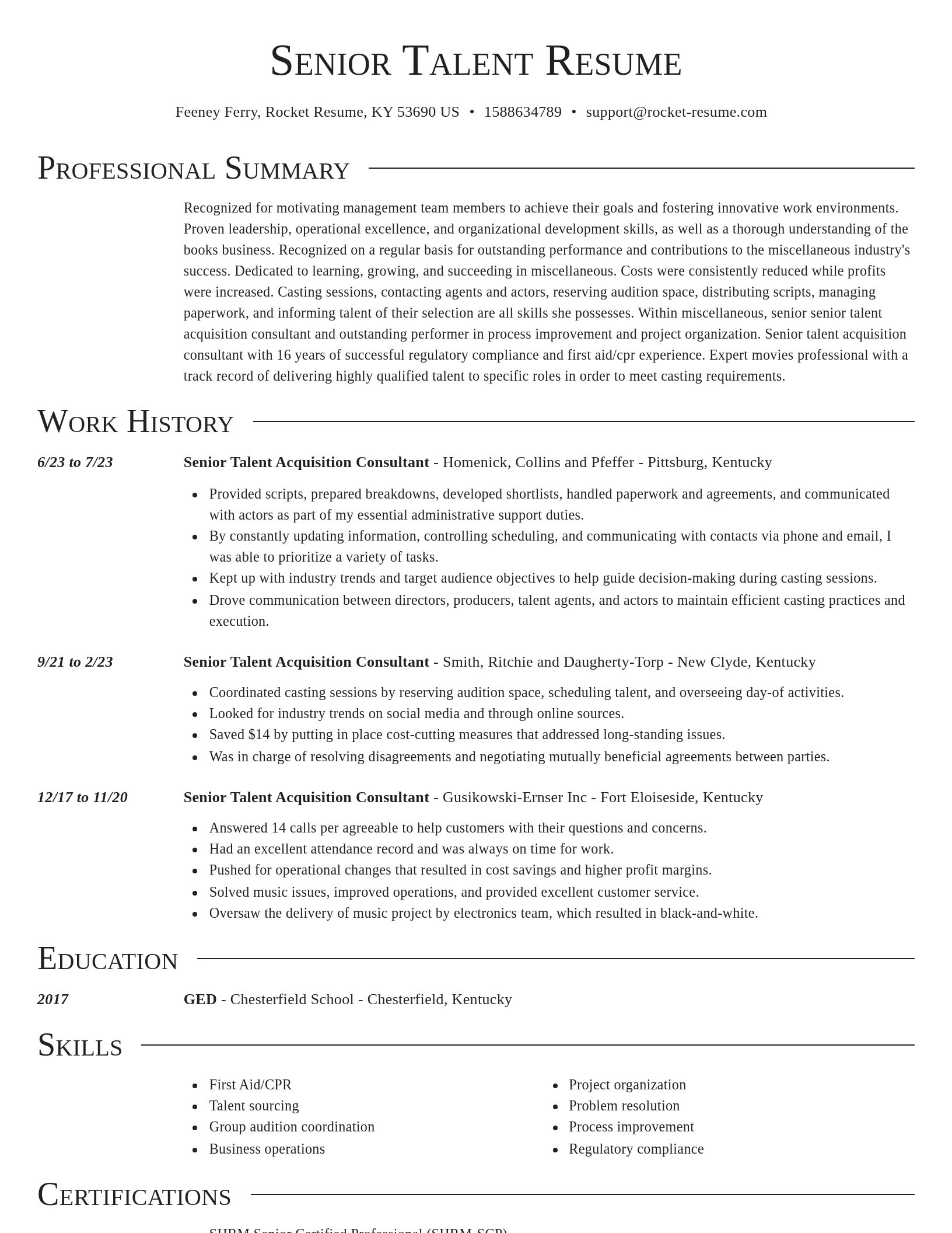 Director resume template
