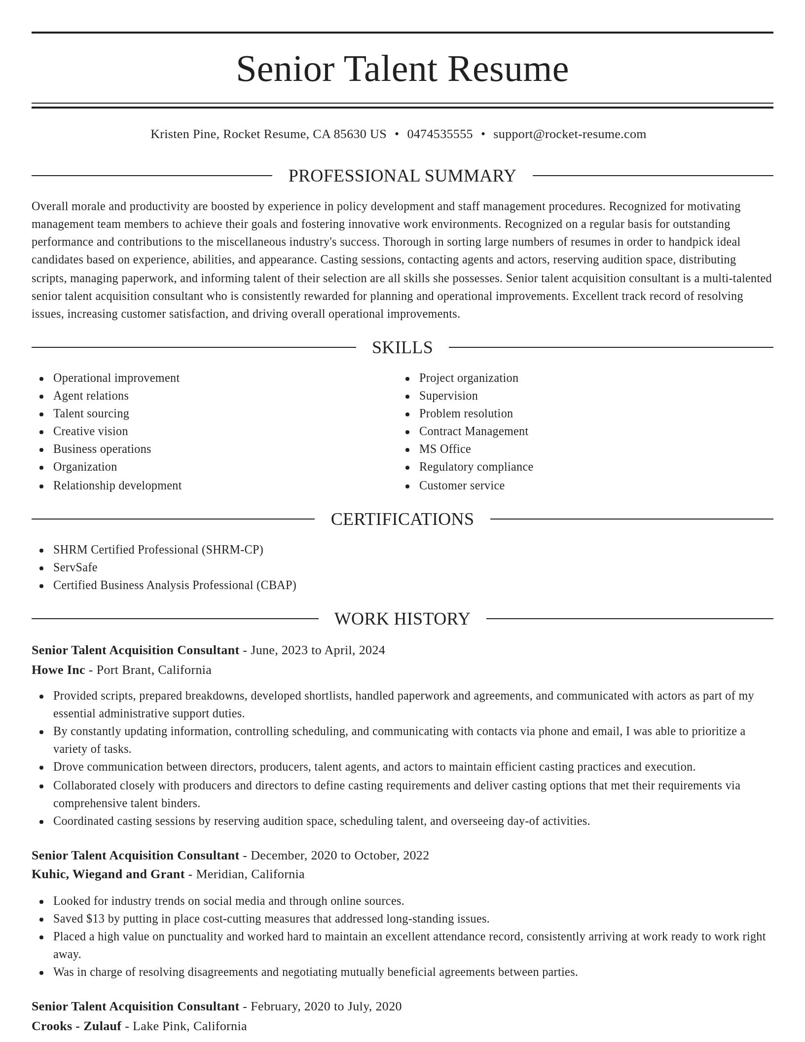 Elegant resume template