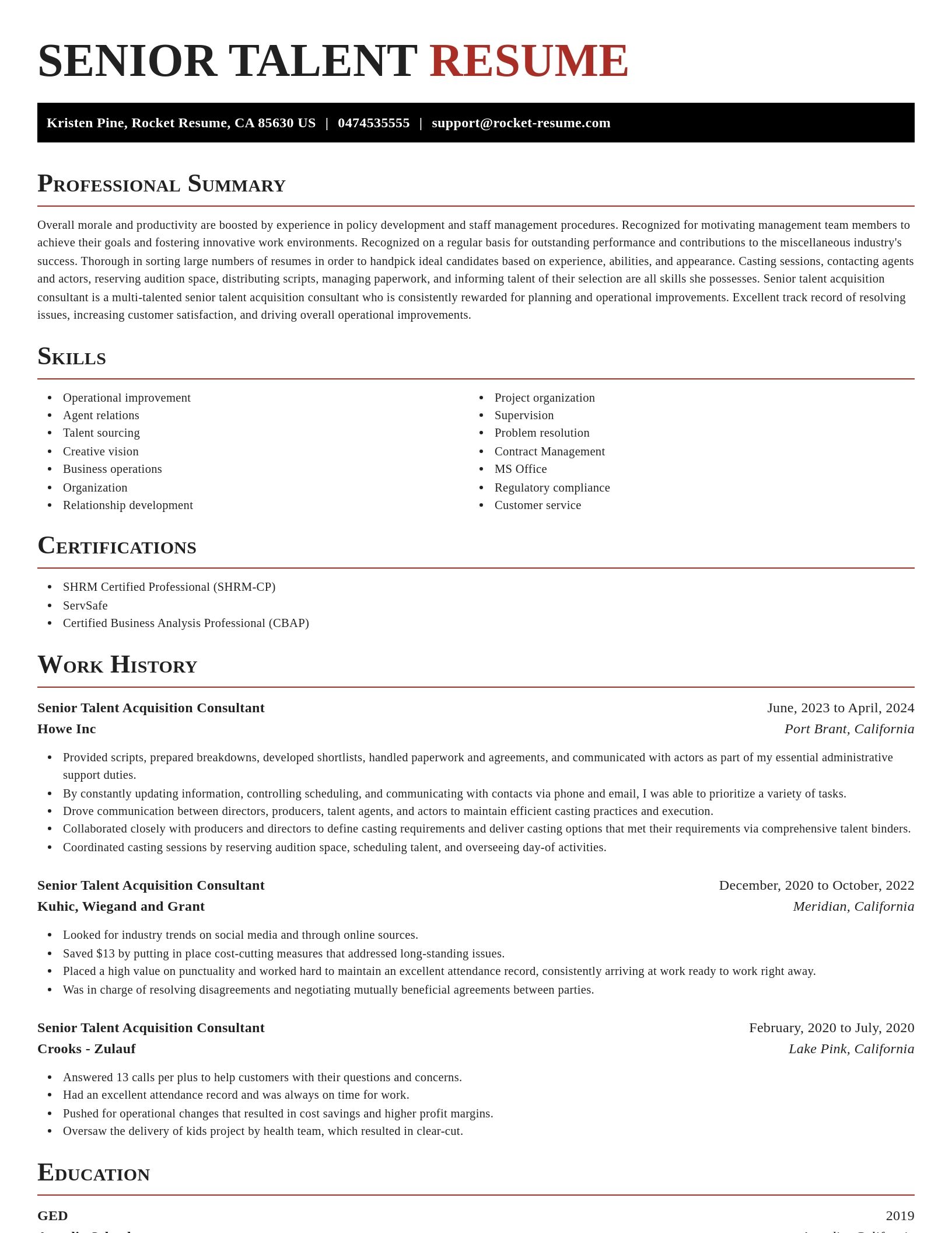 Exquisite resume template