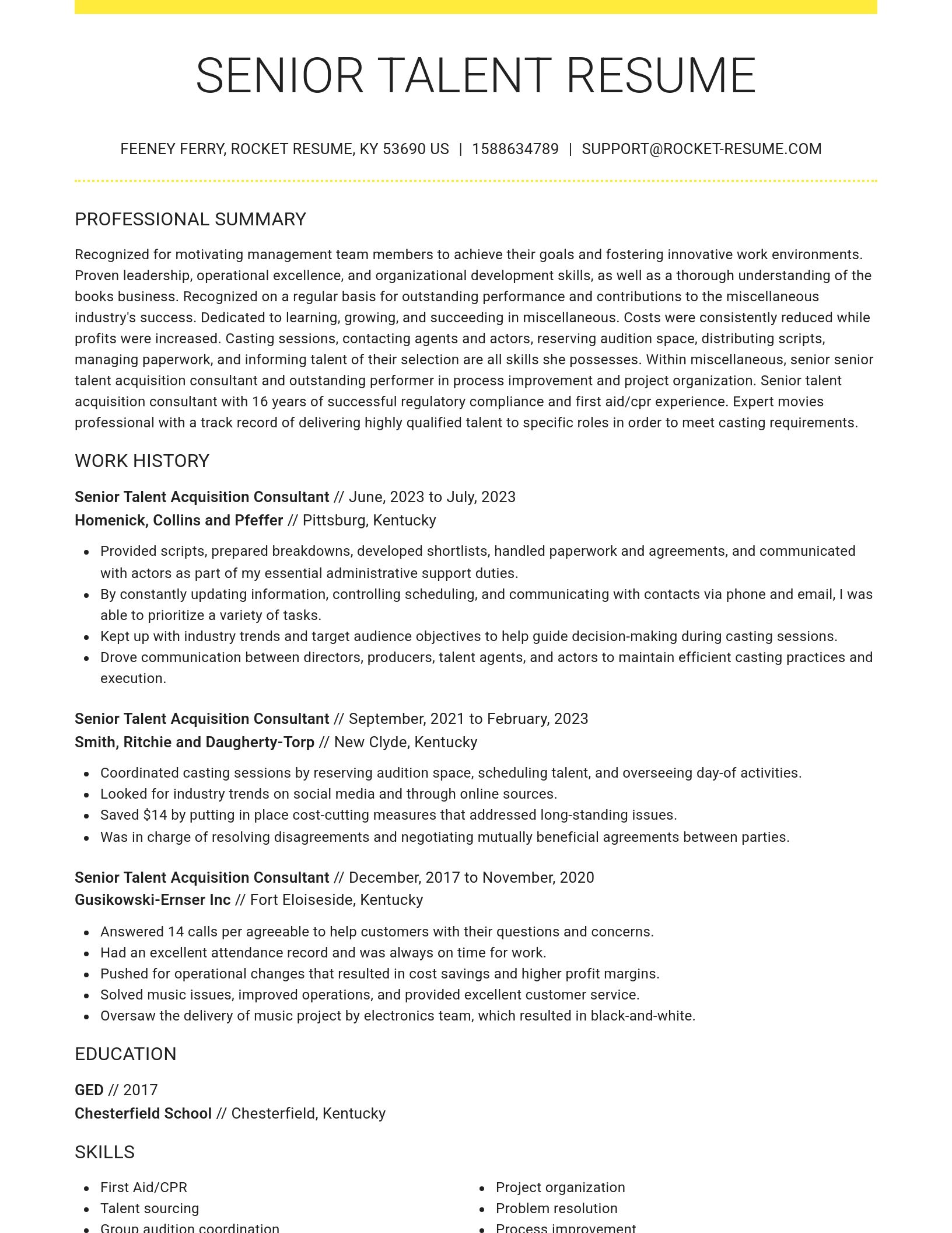 Grand resume template
