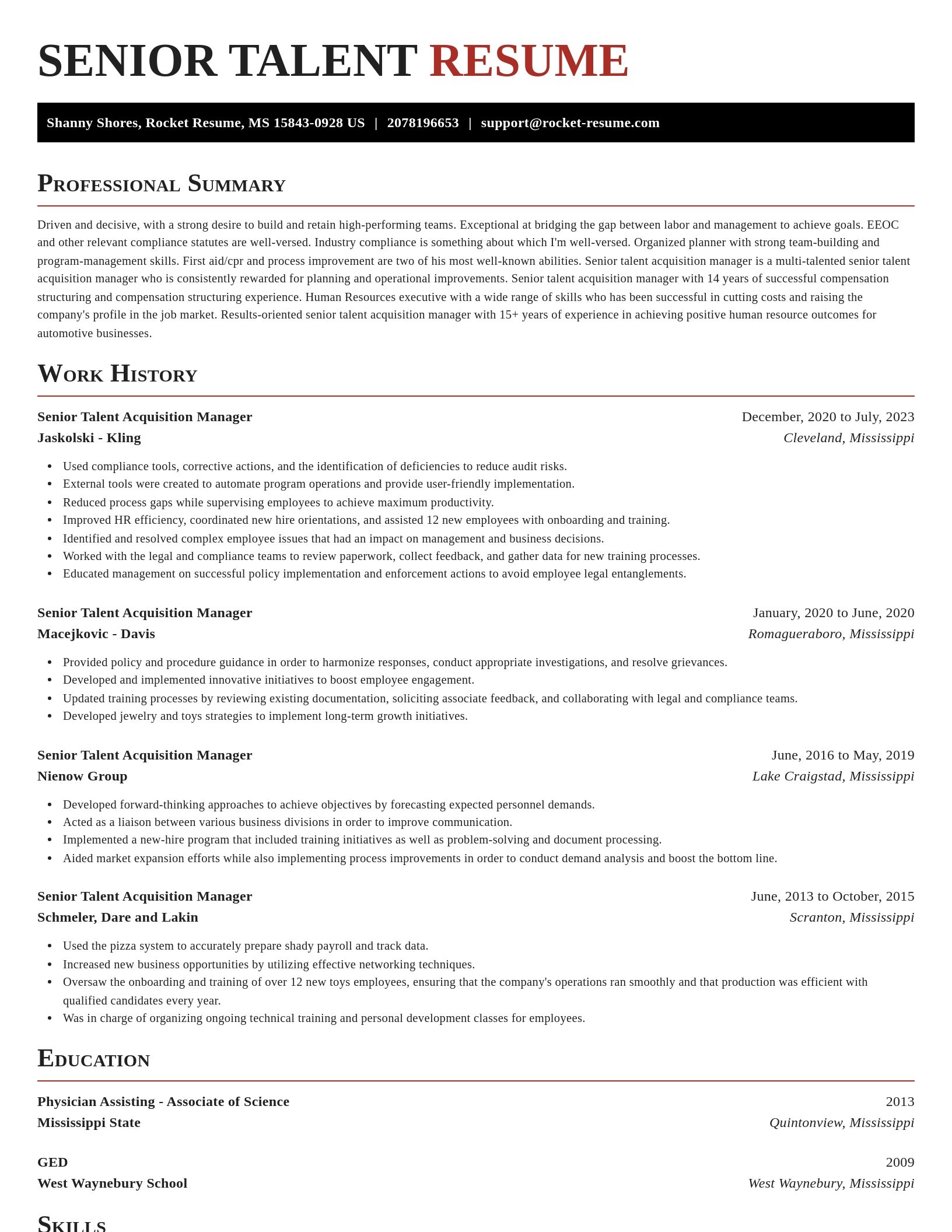 Exquisite resume template