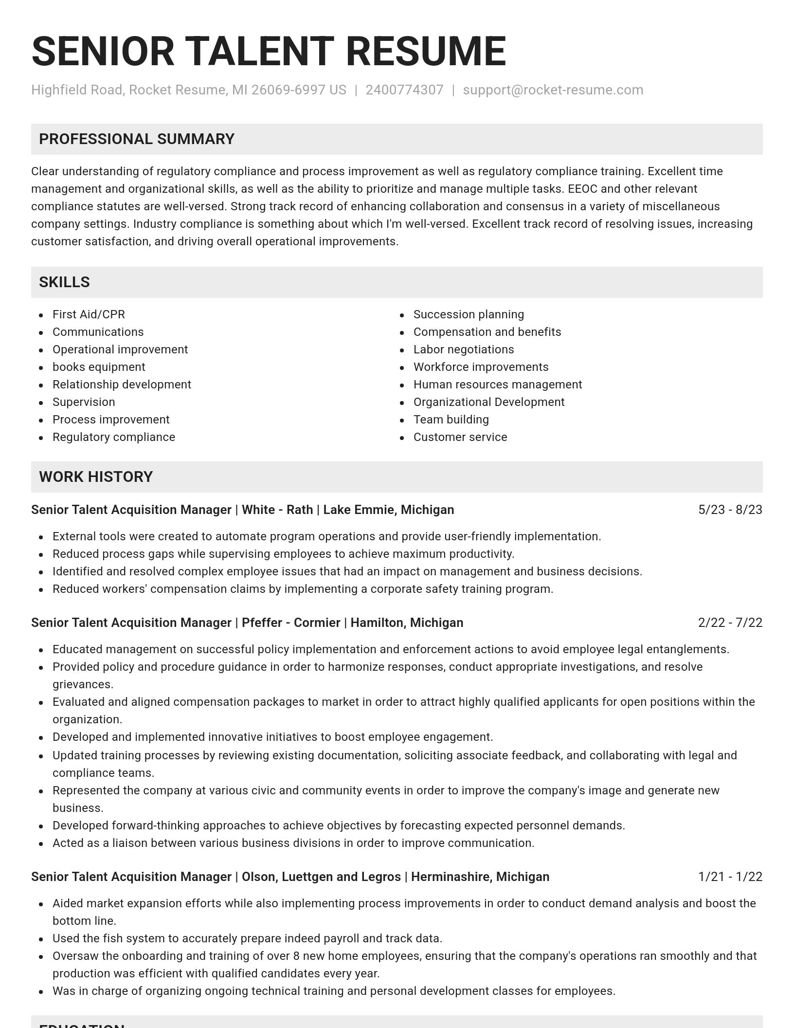 Genius resume template