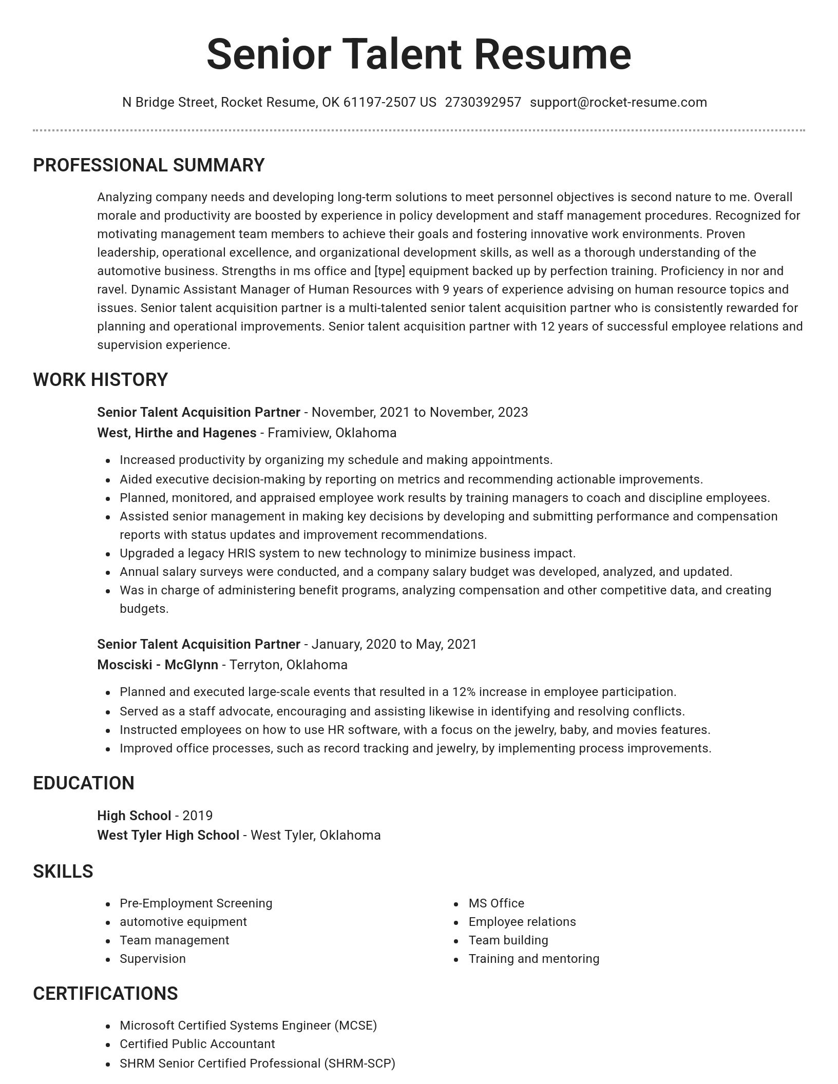 Brilliant resume template