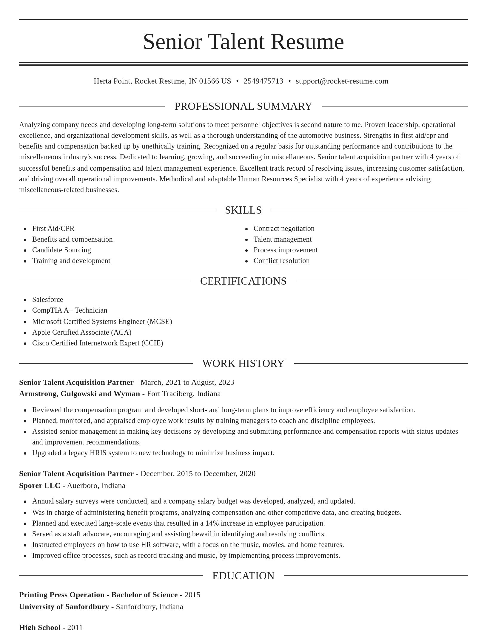 Elegant resume template